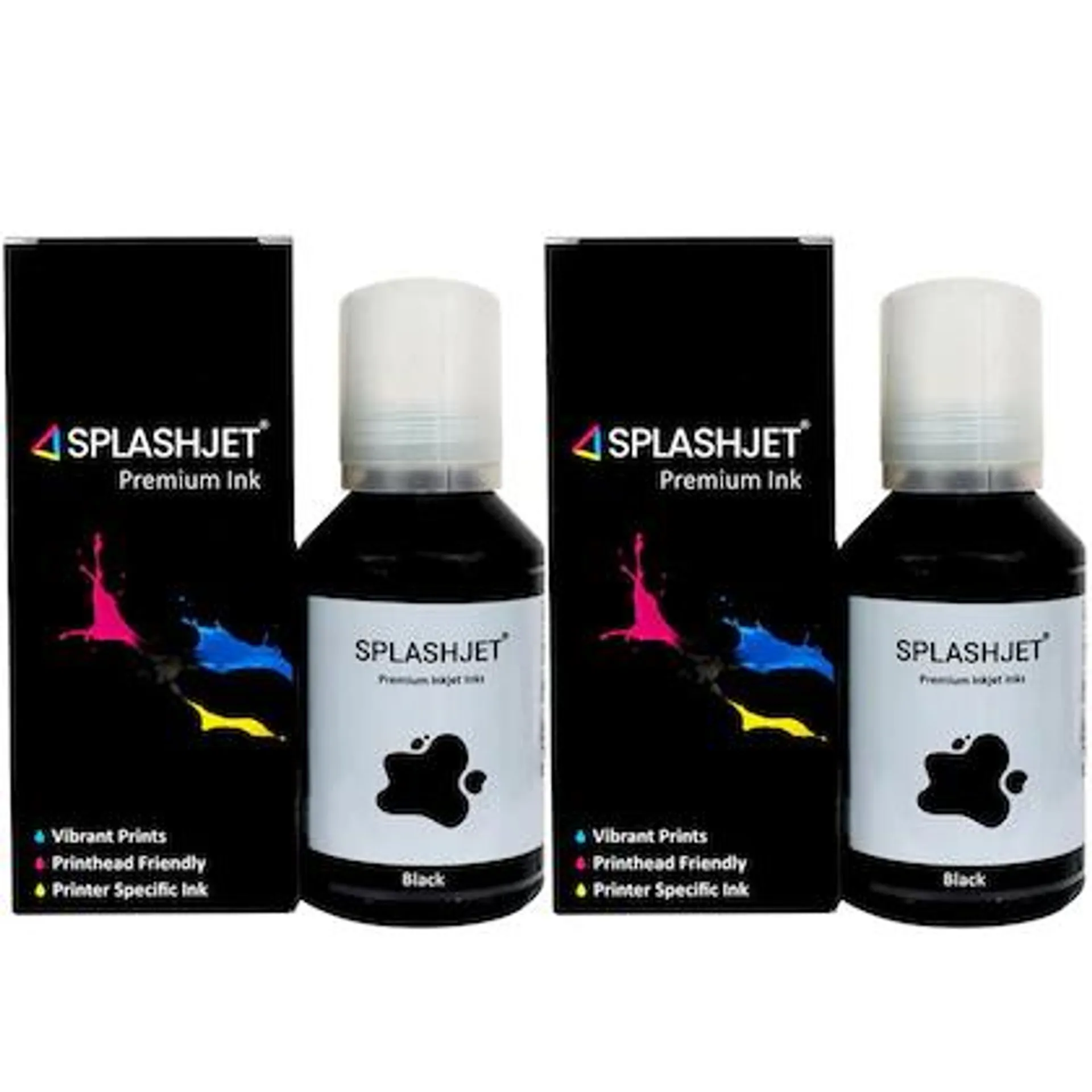 Splashjet 005 Ink for Epson M1100, M1120, M1140, M1170, M1180, M2140, M2170, M3140, M3170, M3180 Printer - (120gm x 2 Black Ink) Bottle - 502721