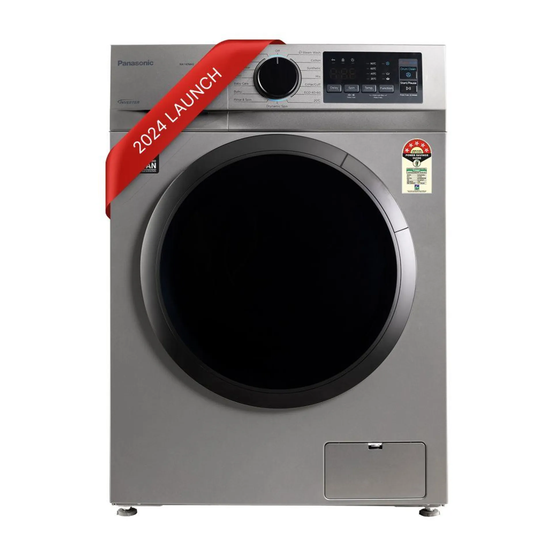 7 Kg 5 Star Fully-Automatic Front Loading Washing Machine (NA-147MH2L01, Dark Silver, Drynamic Spin, Steam Care, Baby Care)