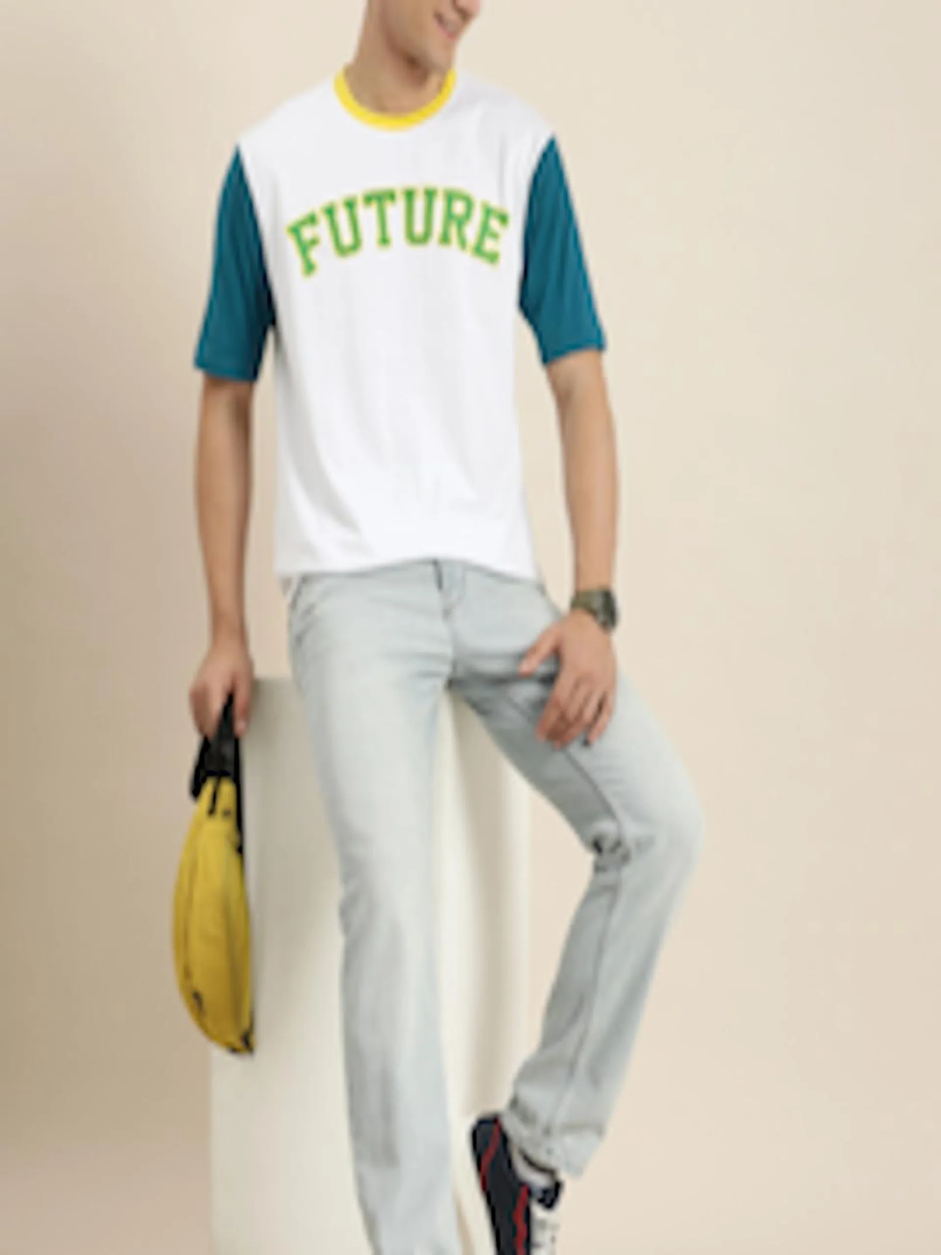 Typography Printed Pure Cotton T-shirt