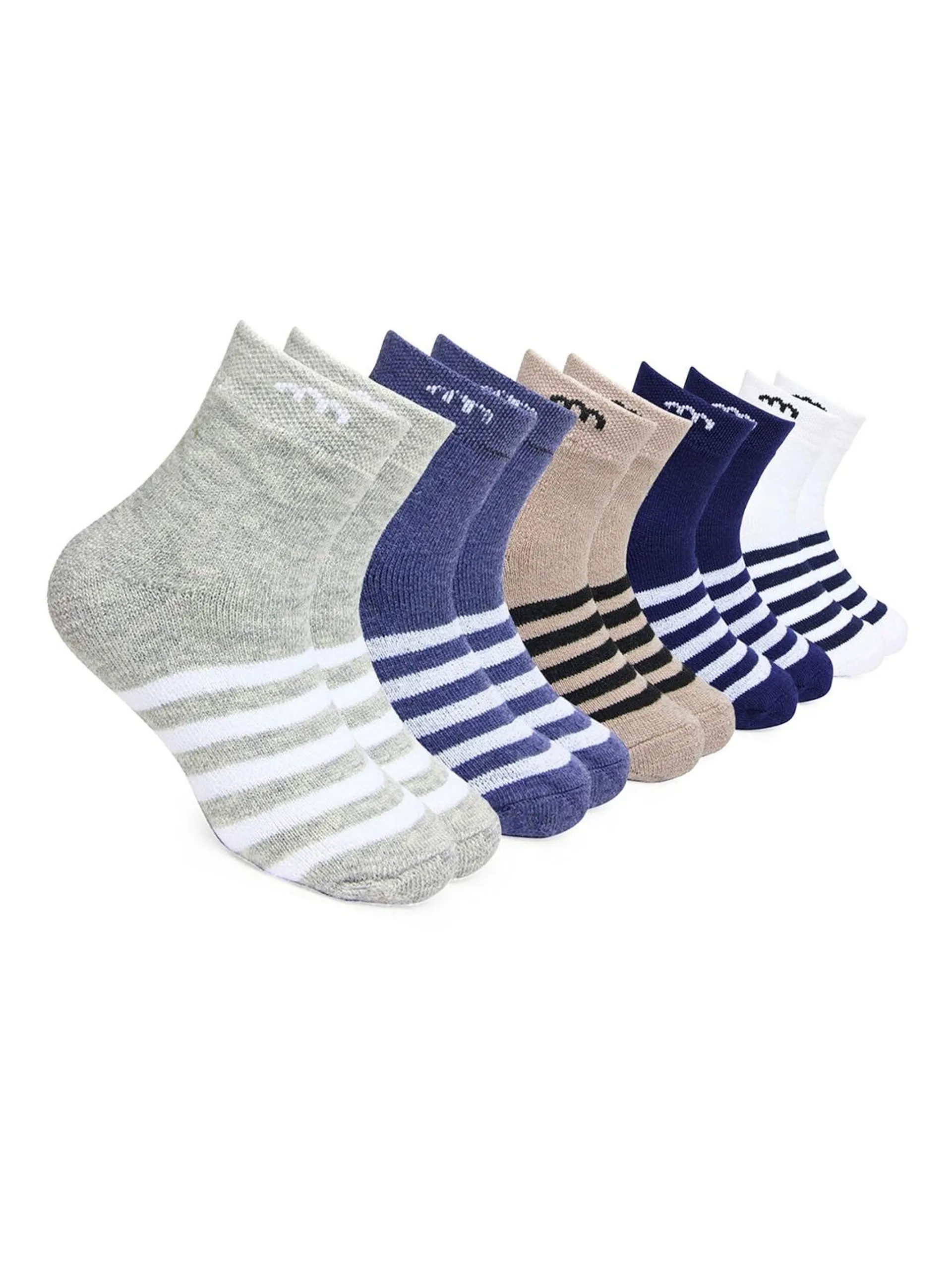 Kids Pack Of 5 Patterned Cotton Ankle-Length Socks