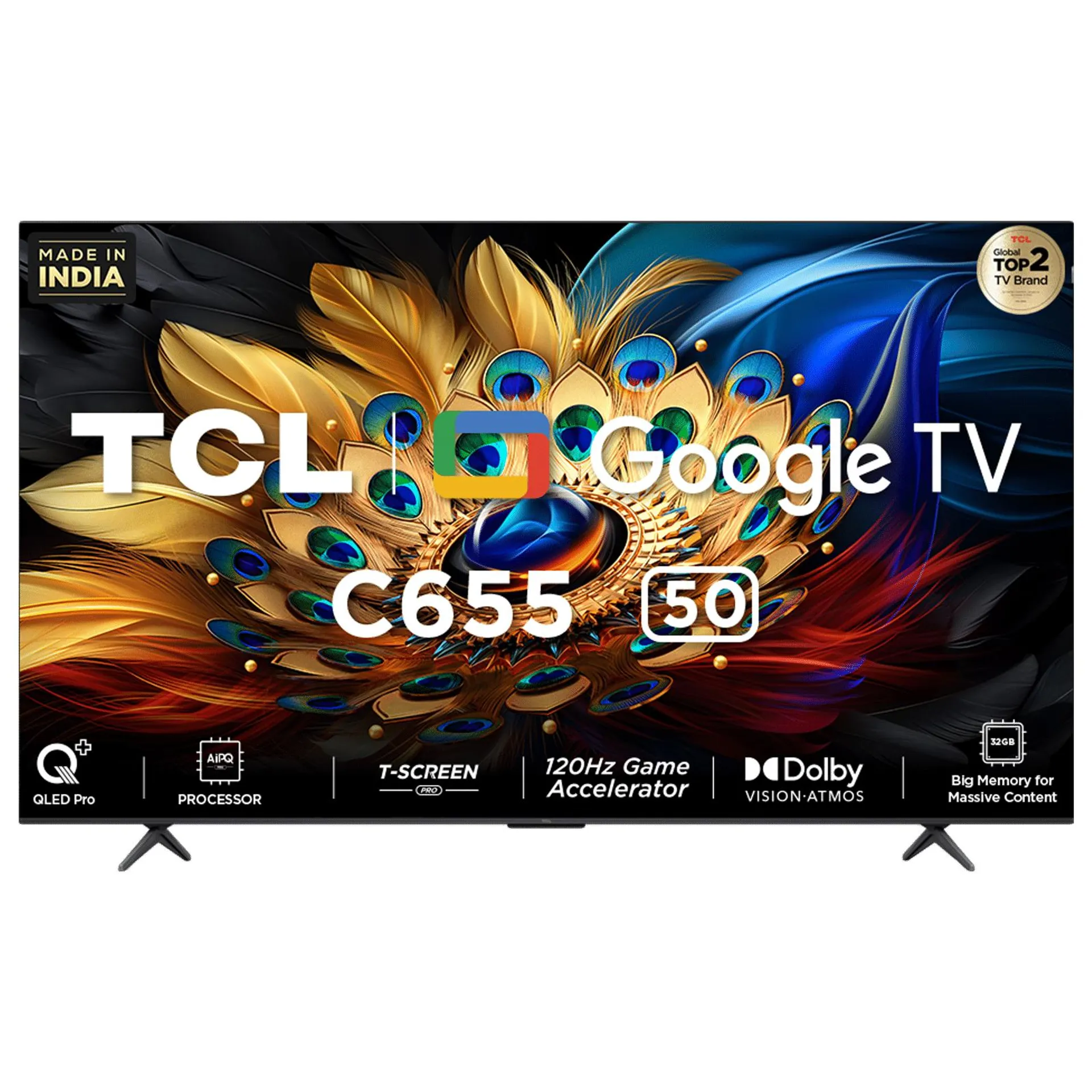 TCL C655 127 cm (50 inch) QLED 4K Ultra HD Google TV with Dolby Vision (2024 model)