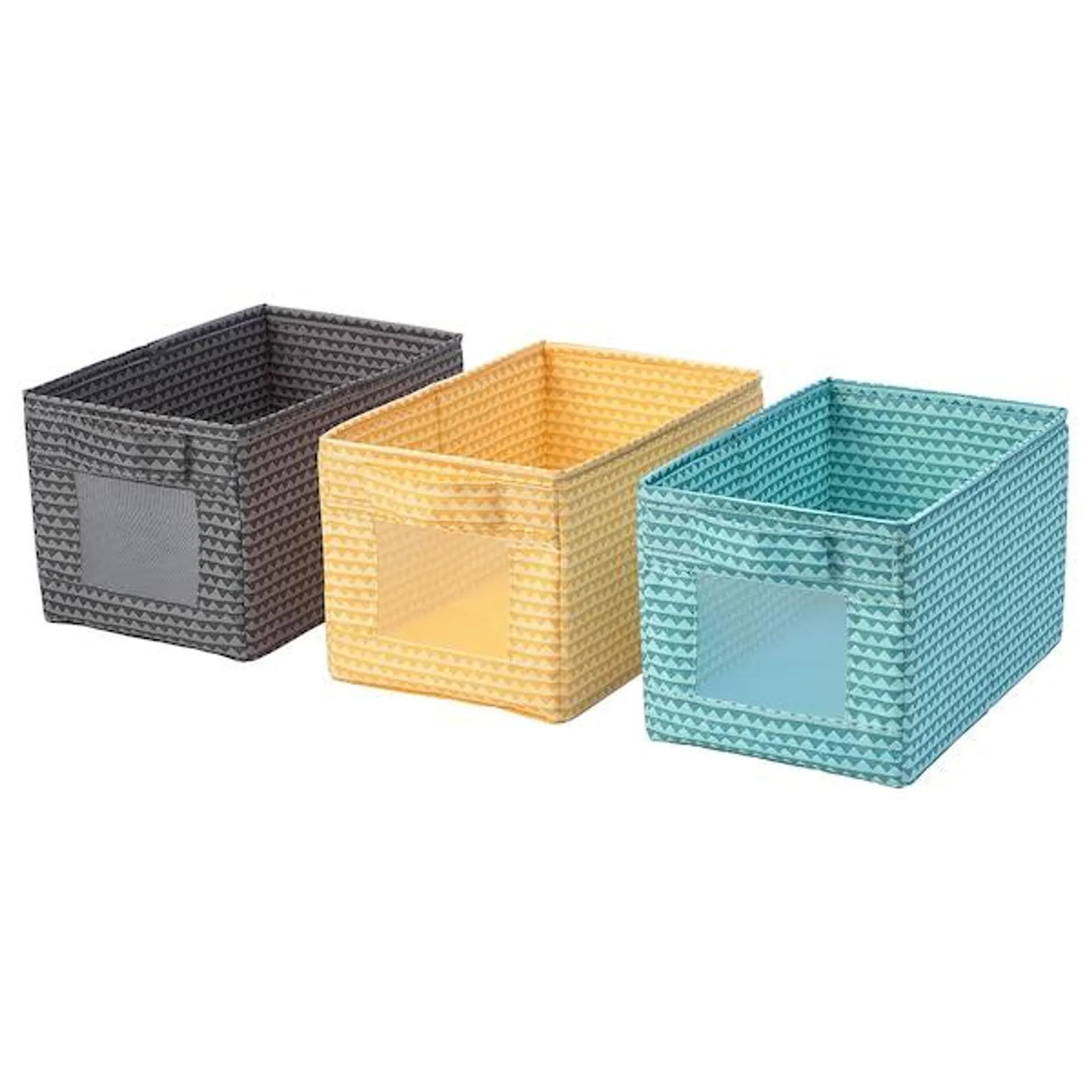 Box, black yellow/turquoise,