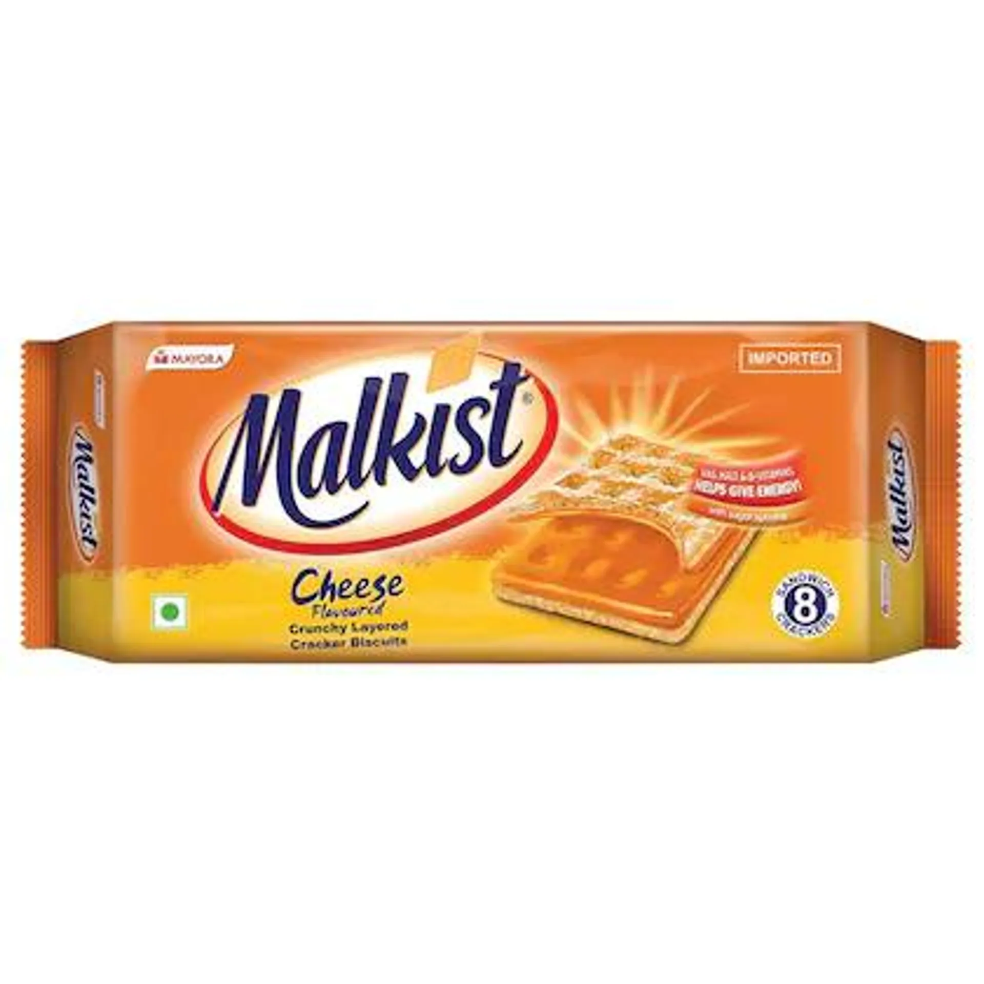 Mayora Malkist Cheese Flavoured Cracker Biscuits 144 g