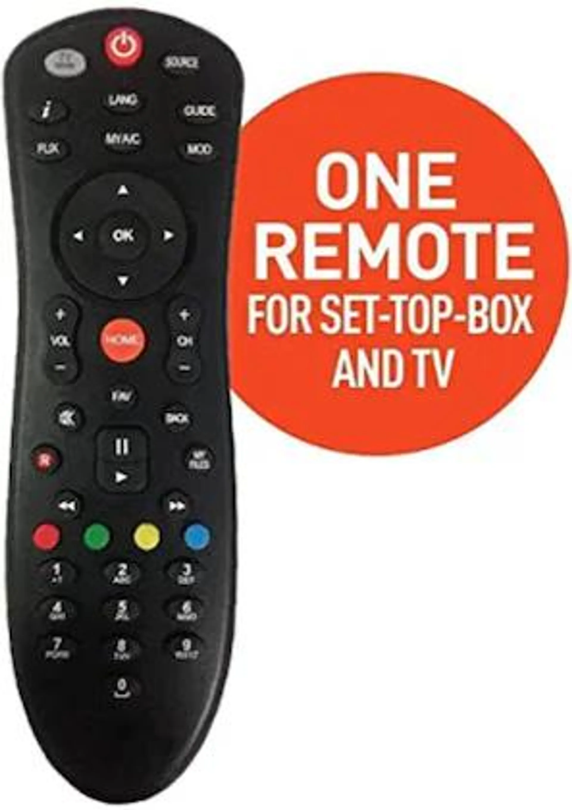 royalcoolWdk Remote For Dish Tv Hd And Sd Settop Box With Recording Feature