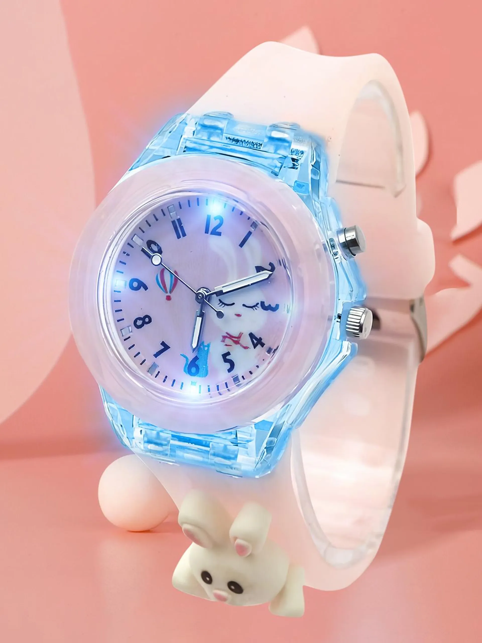 Unisex Kids Pink Printed Dial & Pink Straps Analogue Watch