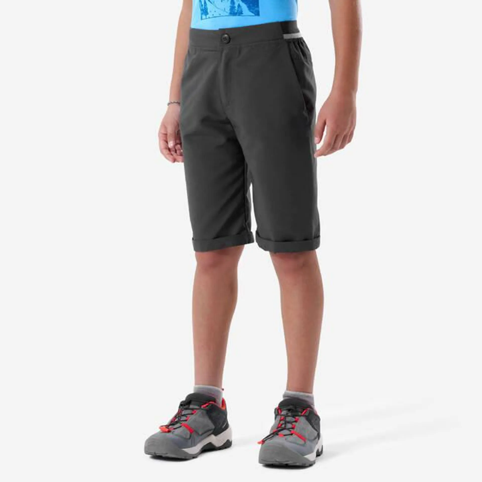 Kids' Hiking Shorts 7-15 Years Dark Grey