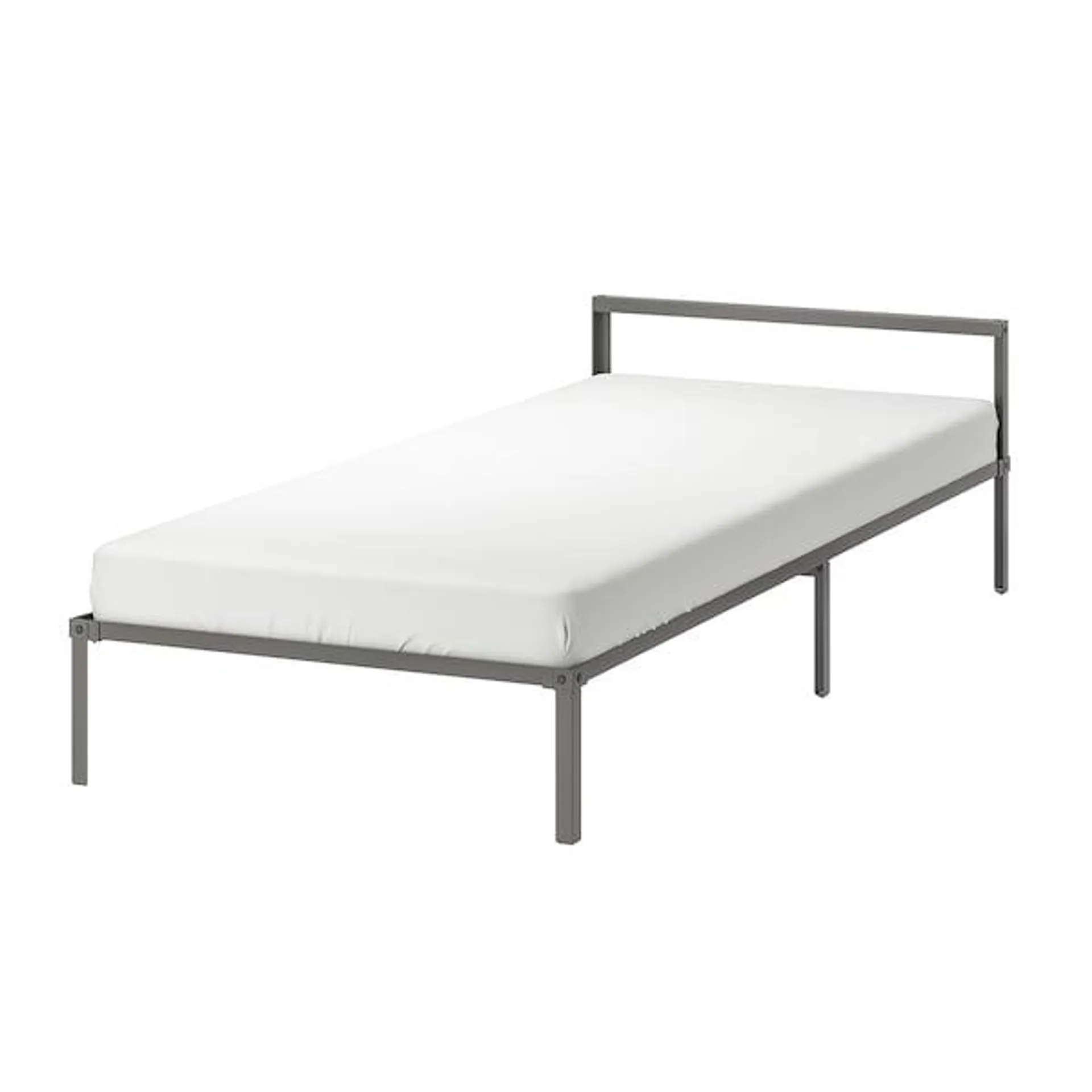 Bed frame, grey/Luröy,