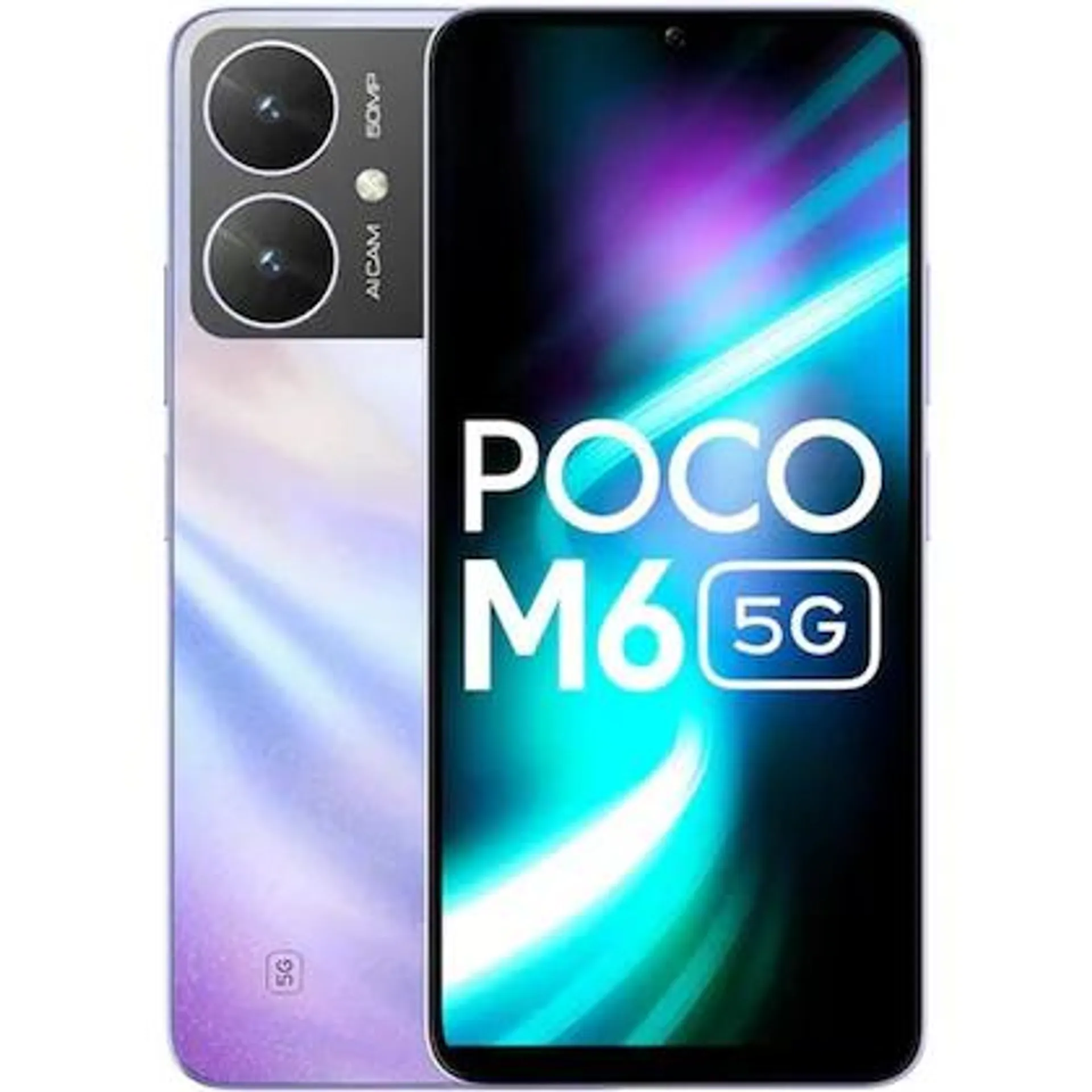 POCO M6 5G 128 GB, 4 GB RAM, Blue, Mobile Phone