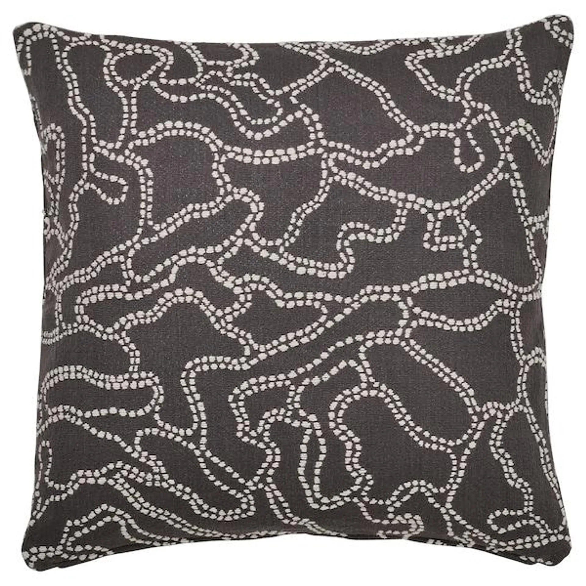 Cushion cover, anthracite/off-white,