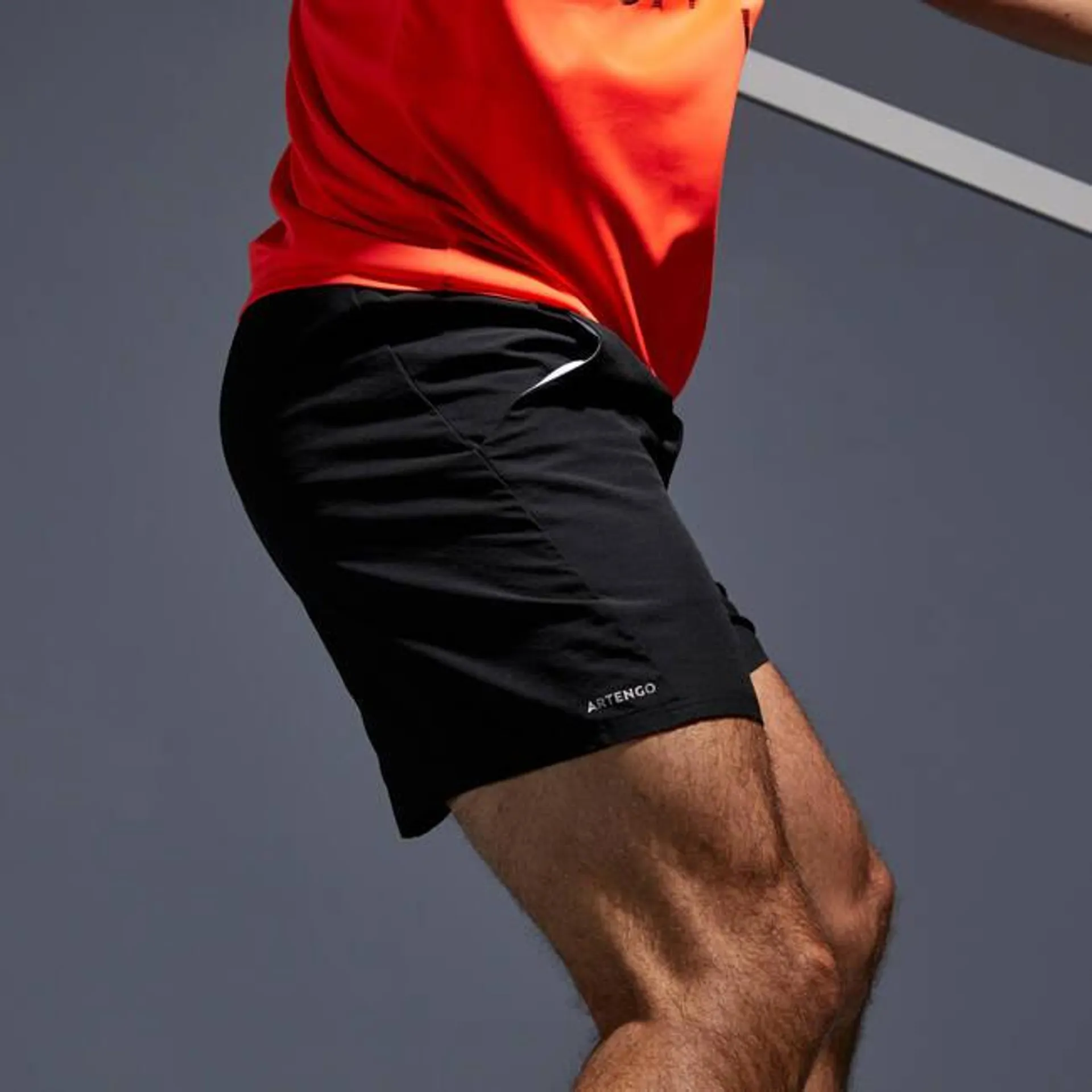 Men Tennis Shorts Quick Dry Regular Fit Black