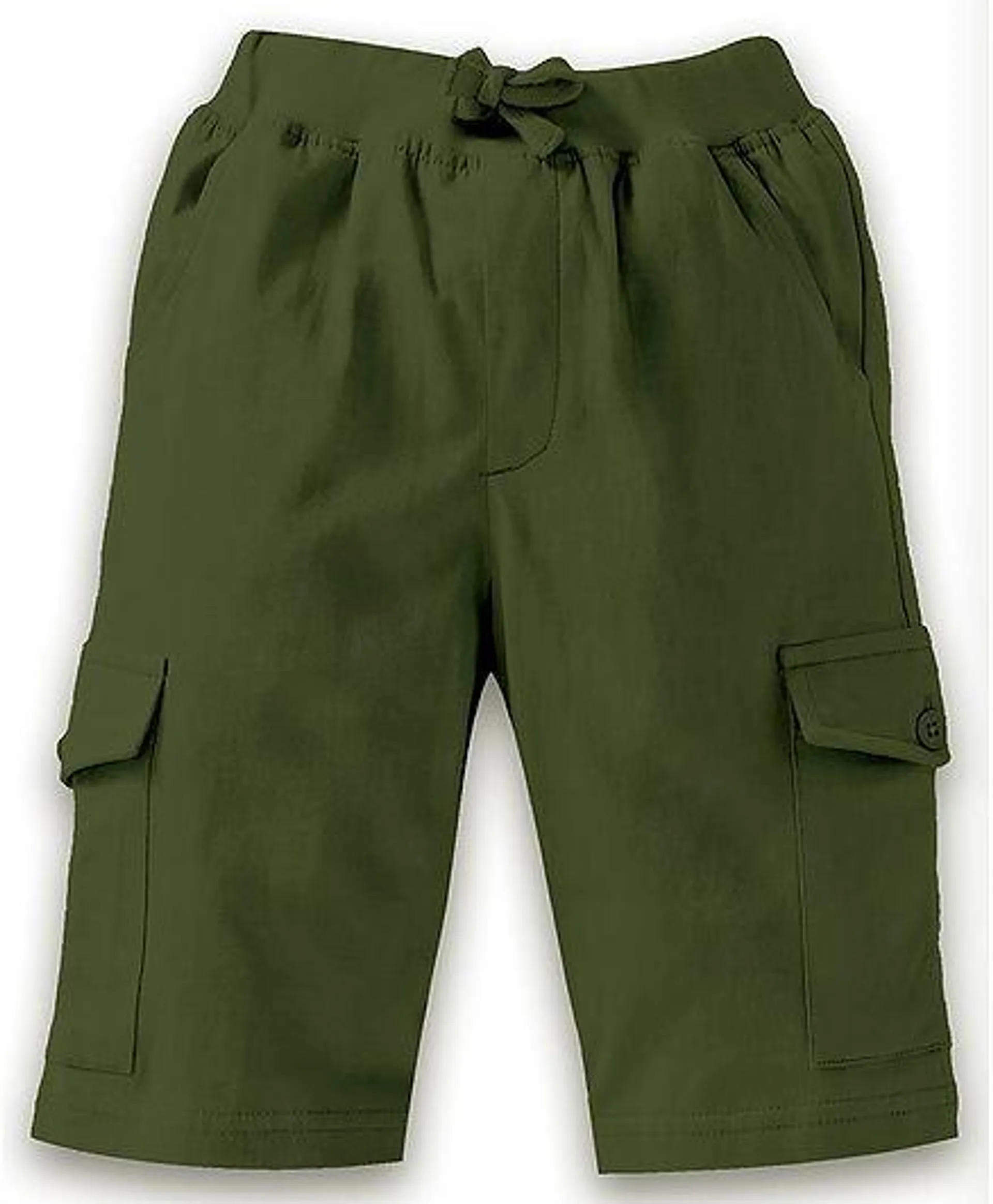 Kiddopanti Solid Cargo Shorts - Green