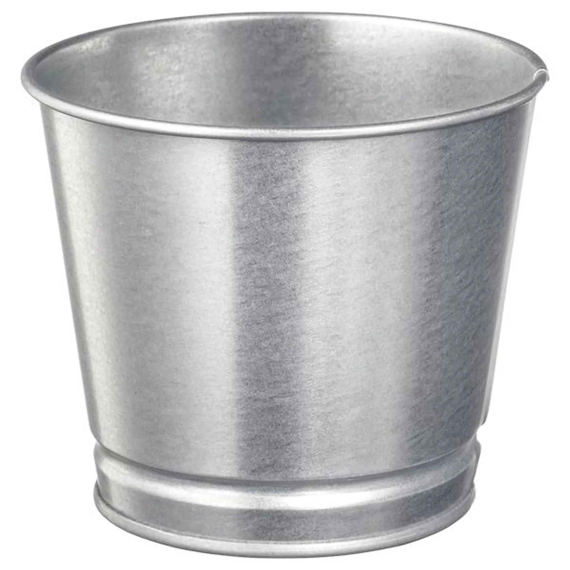 Plant pot, galvanised,