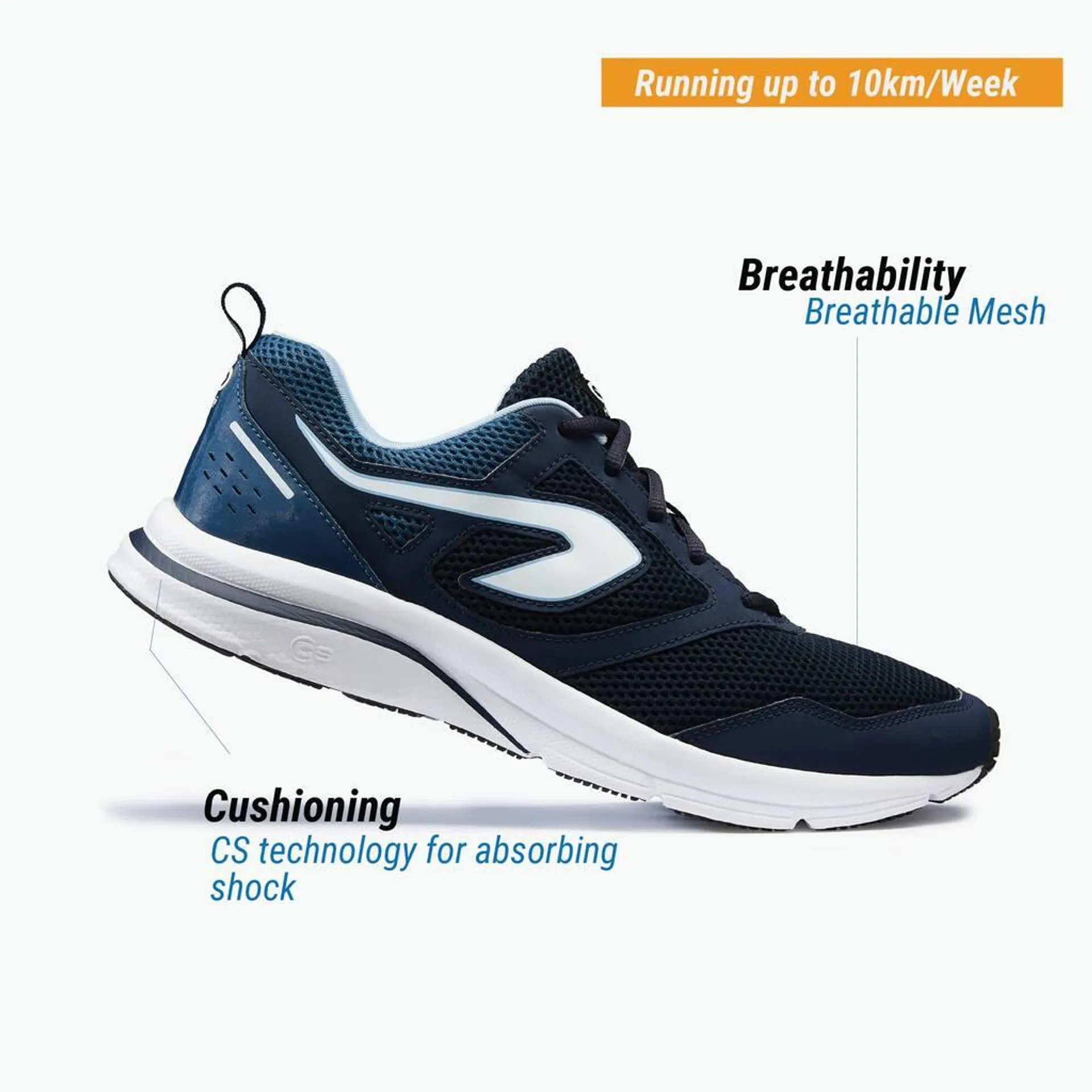 Men Running Shoes Run Active - Dark Blue