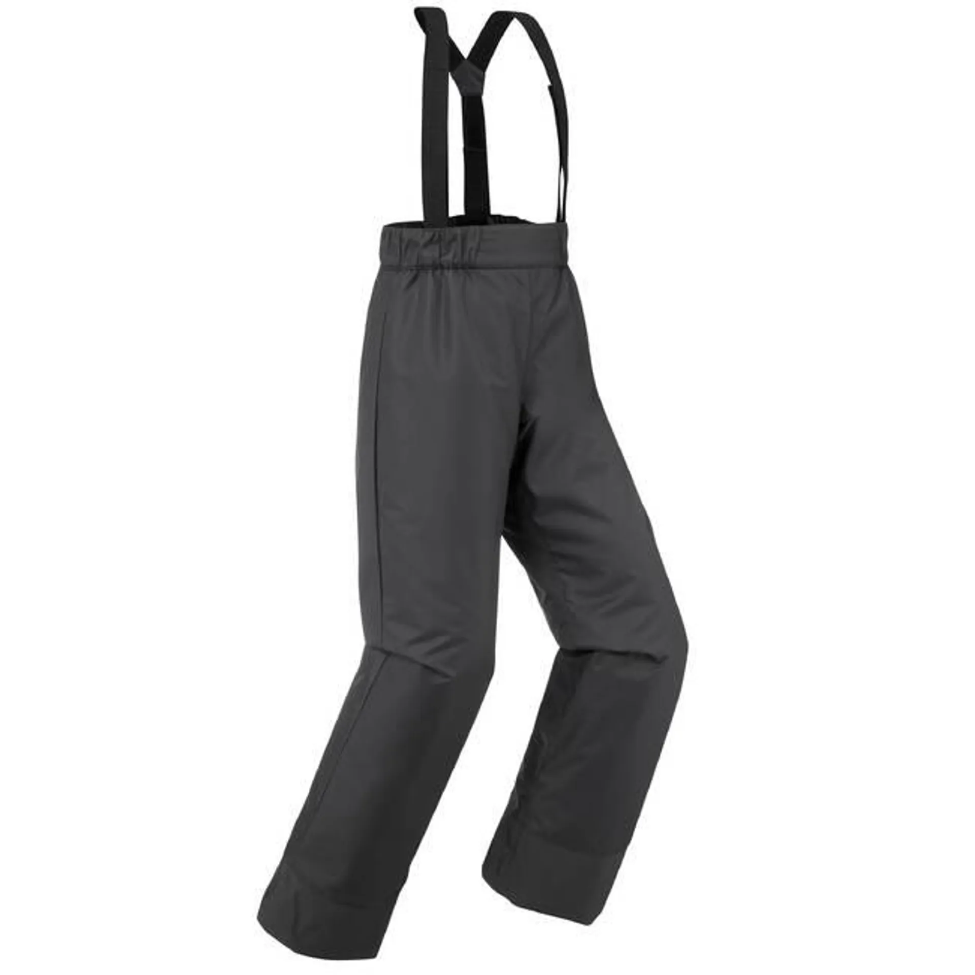 KIDS’ WARM AND WATERPROOF SKI TROUSERS 100 DARK GREY