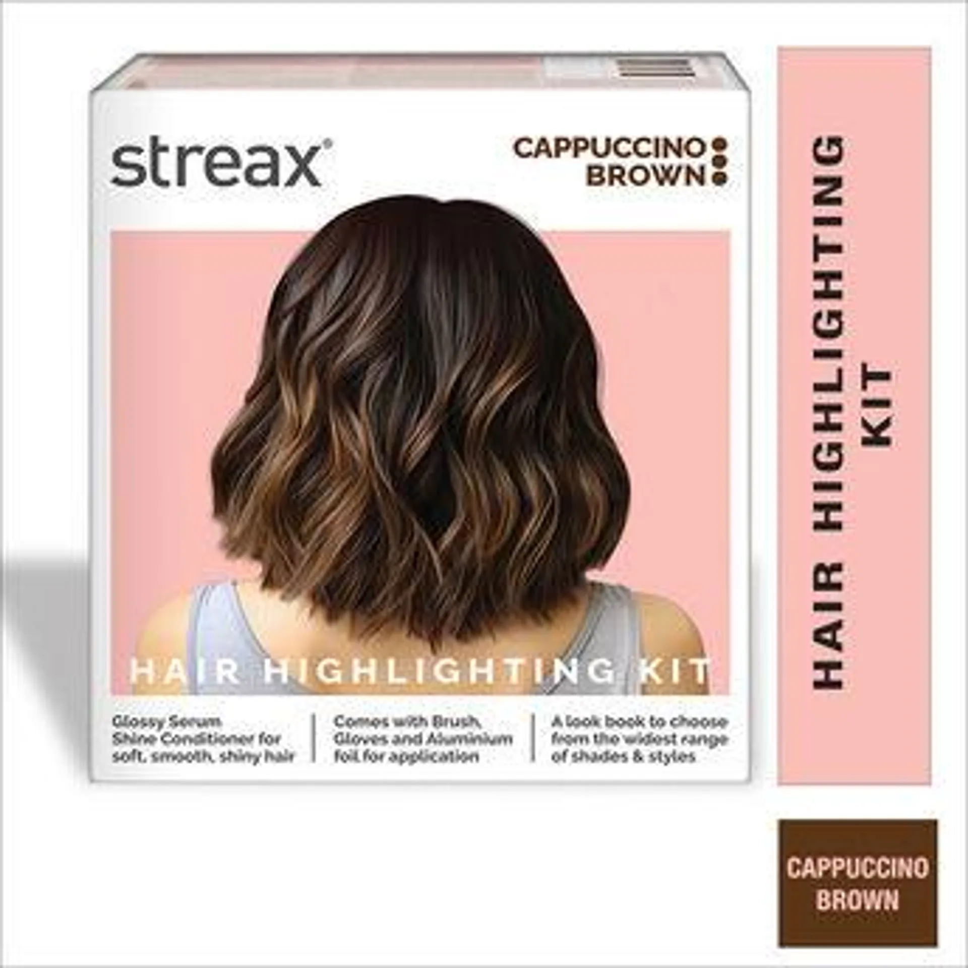 Streax Hair Colour Highlighting Kit - Cappuccino Brown