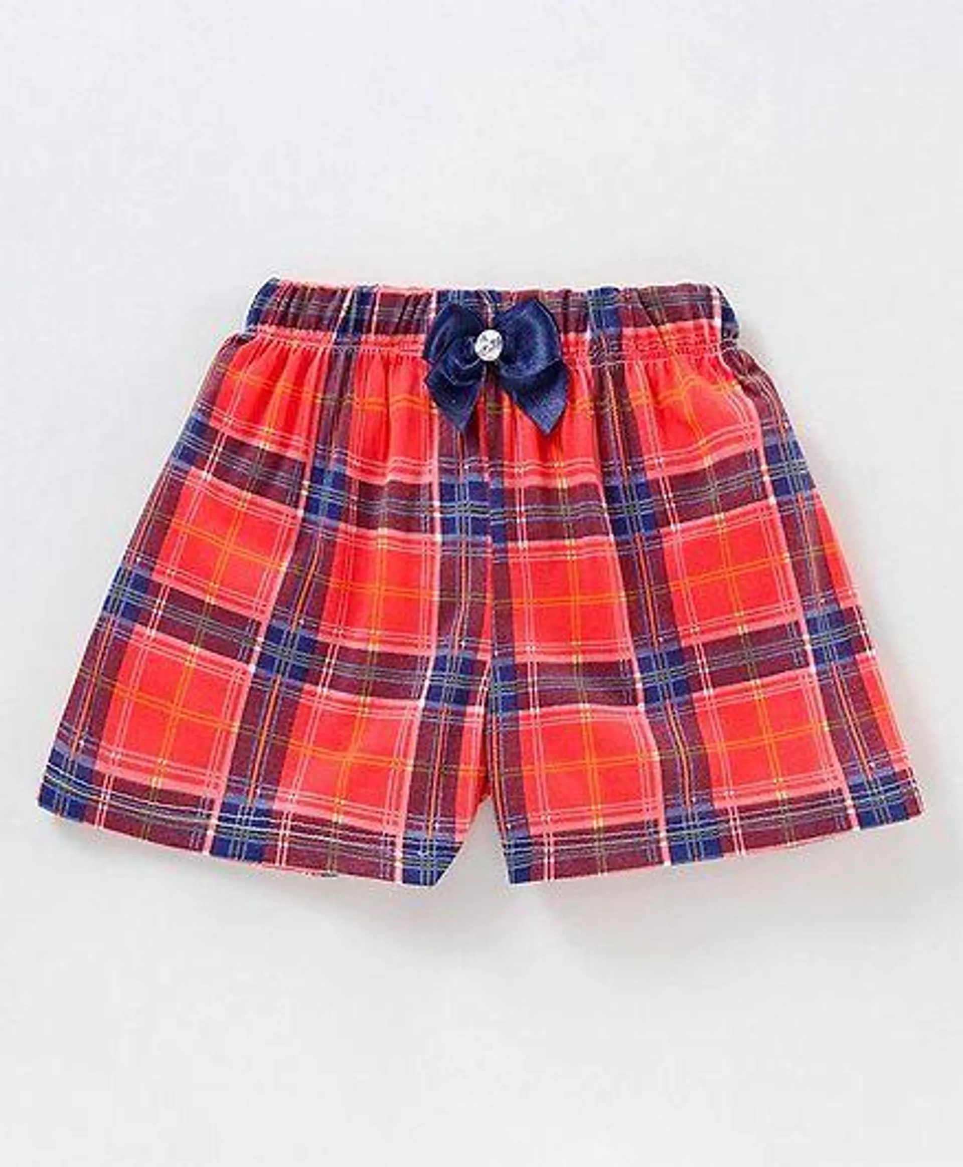 CrayonFlakes Mid Thigh Length Checkered Printed Shorts - Multicolor