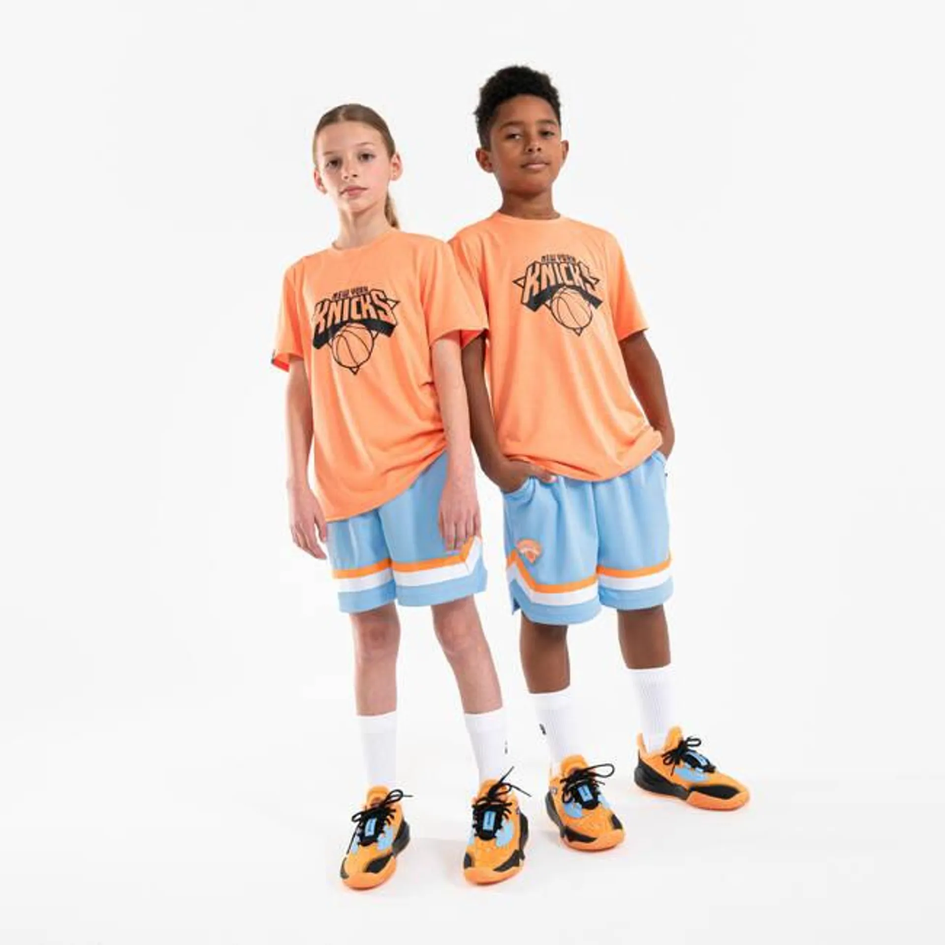 Kids' Basketball Shorts SH 900 NBA Knicks - Blue