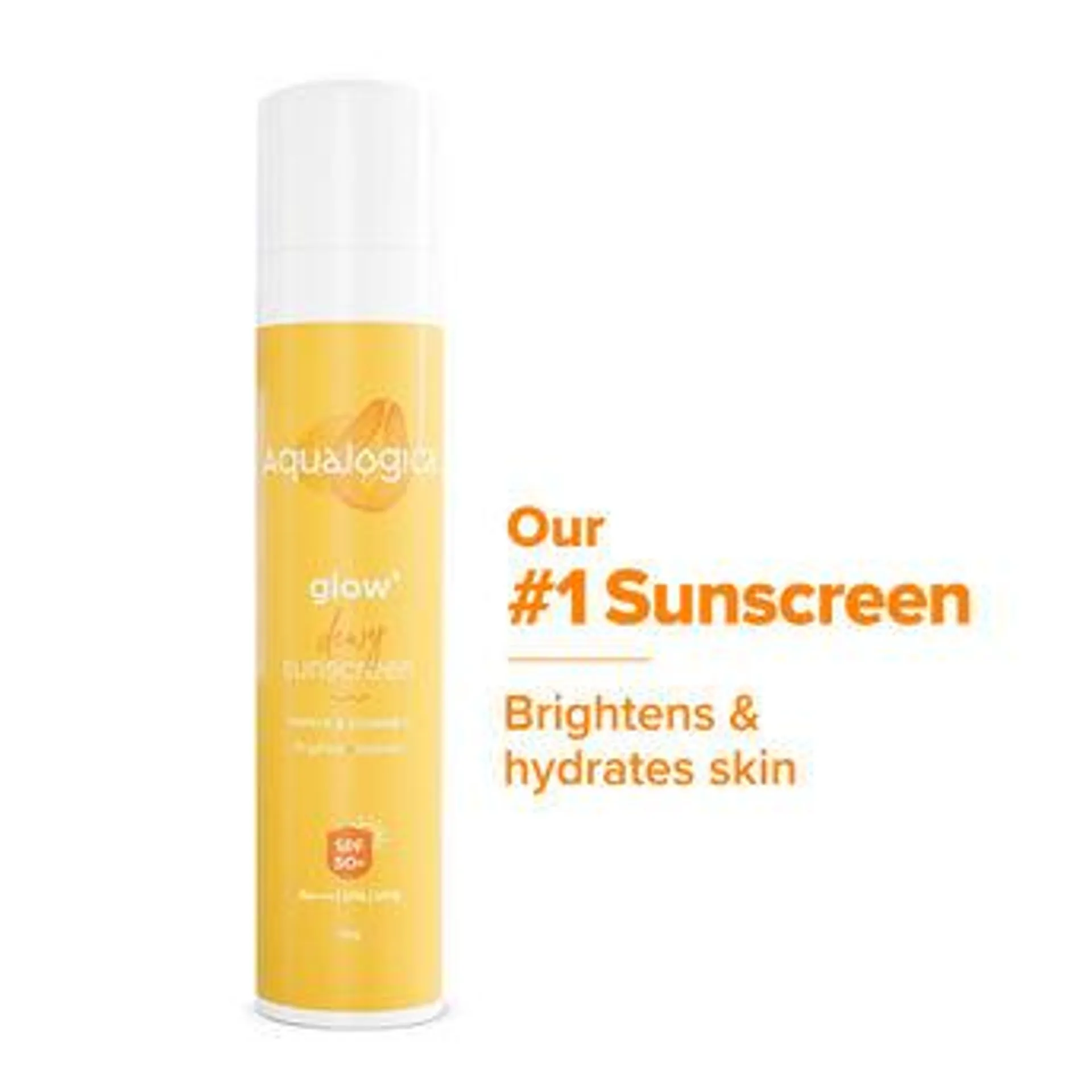 Aqualogica Glow+ Dewy Sunscreen with Papaya & Vitamin C - SPF 50 PA+++ for UVA/B