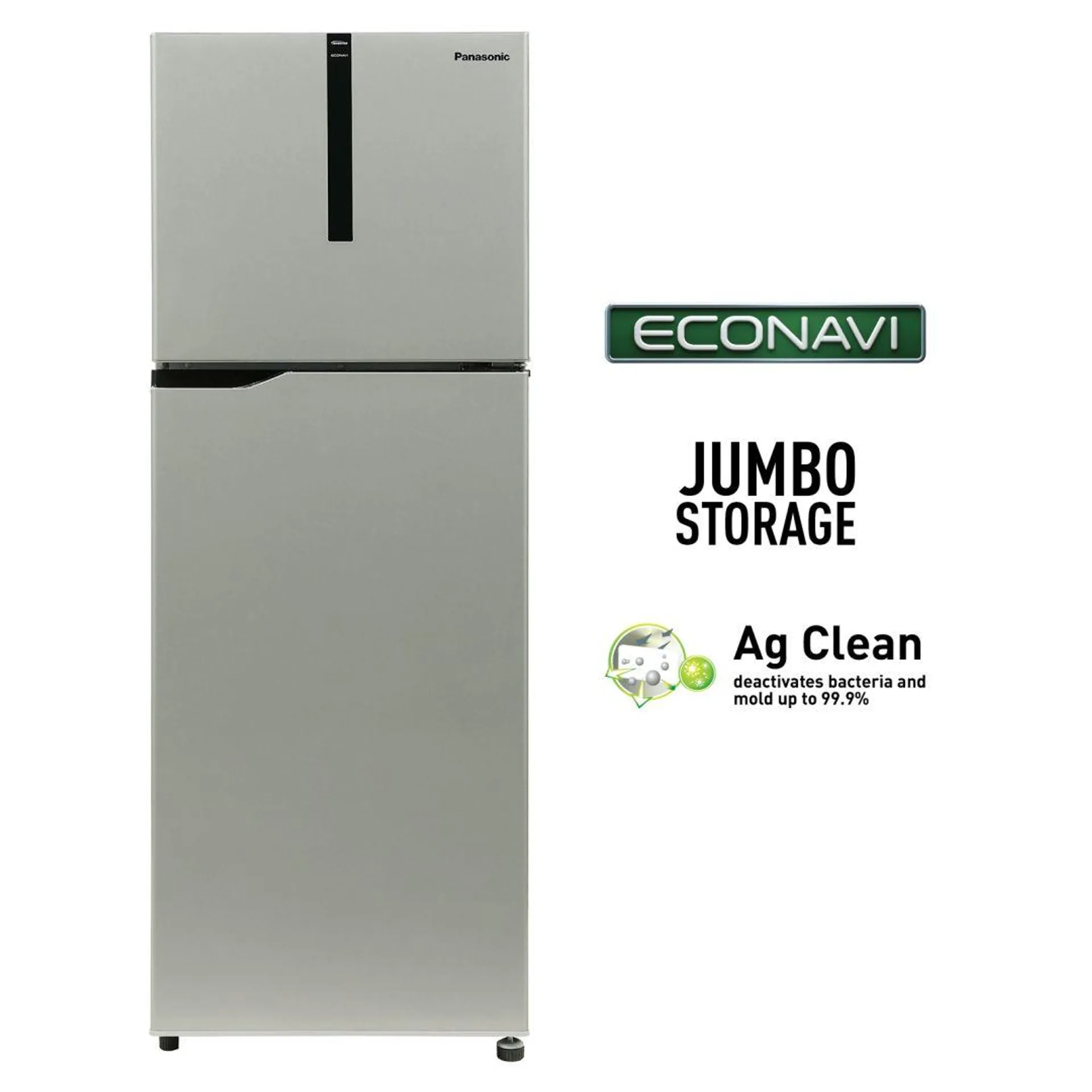 260L Double Door 3 Star AI Enabled Inverter Technology Frost Free Refrigerator (NR-TH272CVHN, Electric Grey, Jumbo Fresh Vegetable Basket, 2023 Model, Net Capacity 237L)