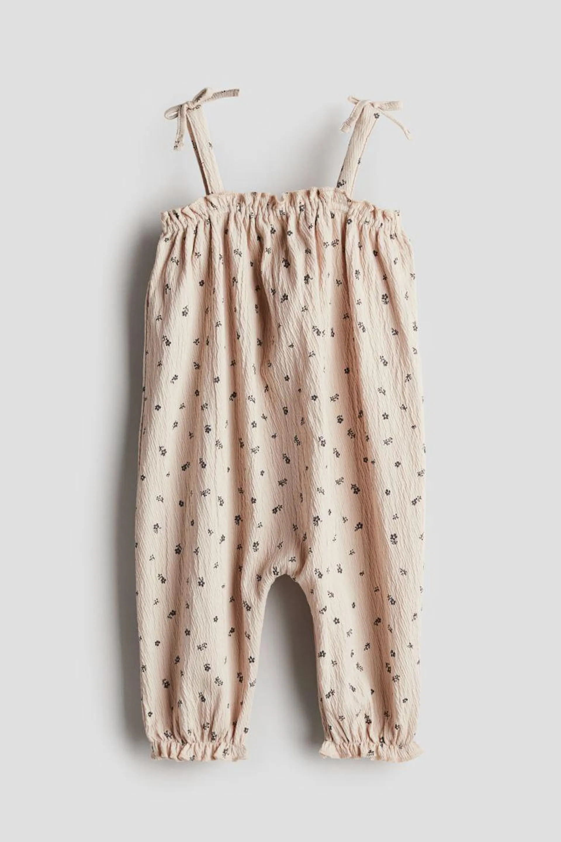 Crinkled jersey romper suit