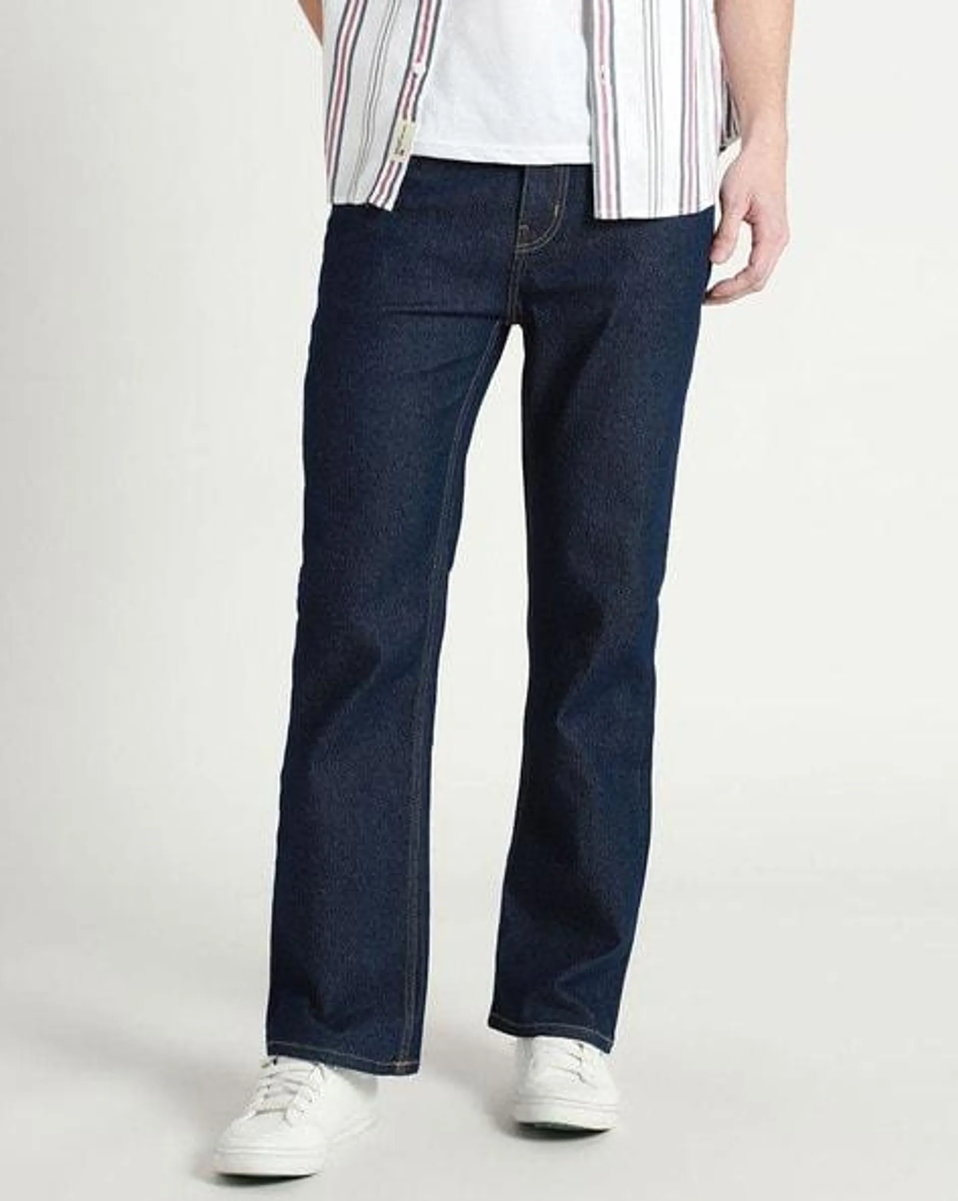 Men Bootcut Jeans with 5-Pocket Styling