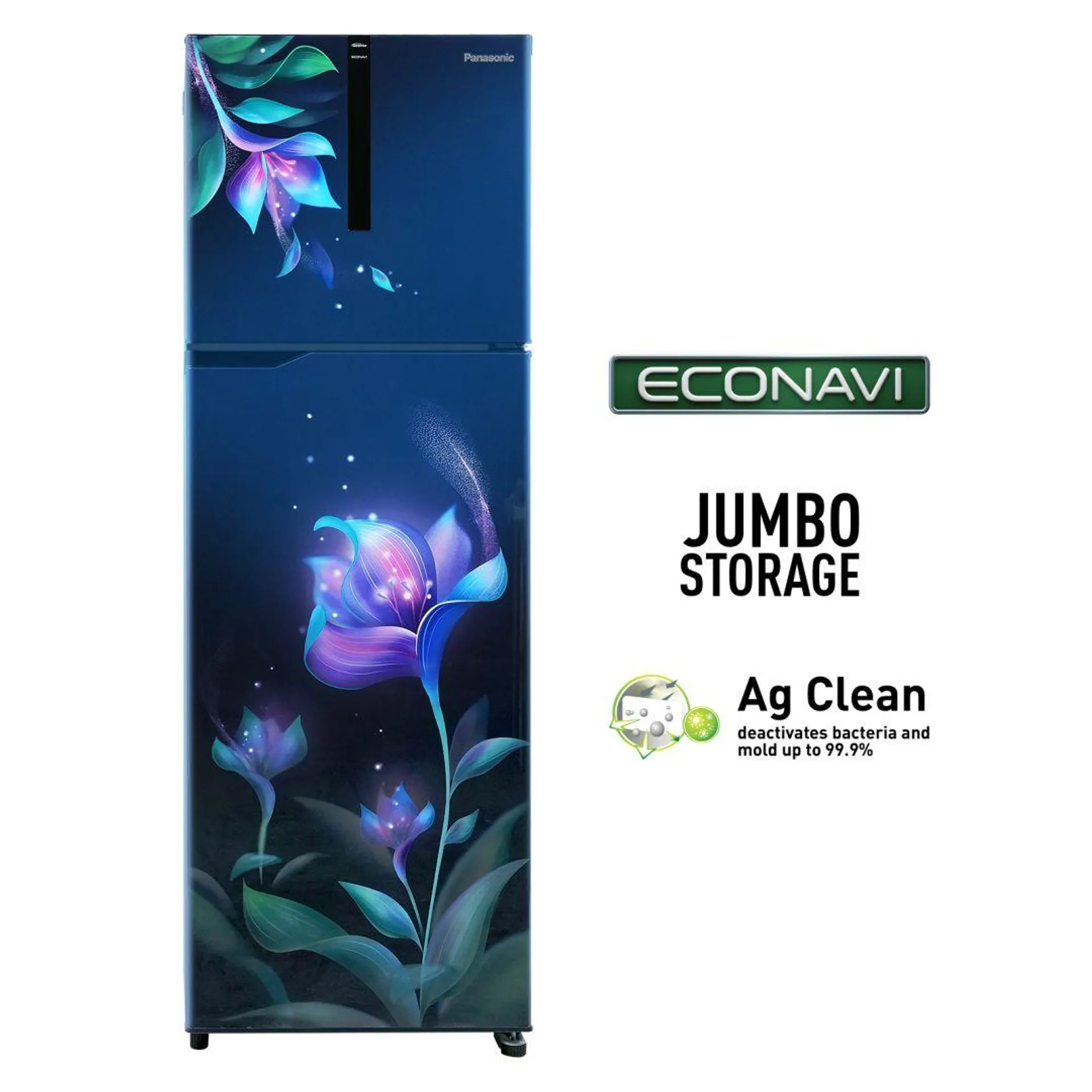 280L Double Door 3 Star AI Enabled Inverter Technology Frost Free Refrigerator (NR-TH292CDAN, Harnell Blue, Jumbo Fresh Vegetable Basket, Net Capacity 256L)