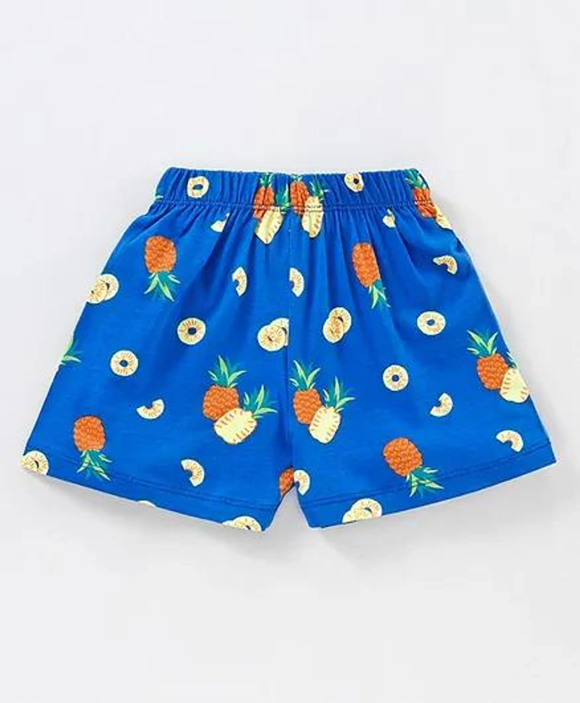 CrayonFlakes Pineapple Printed Shorts - Blue