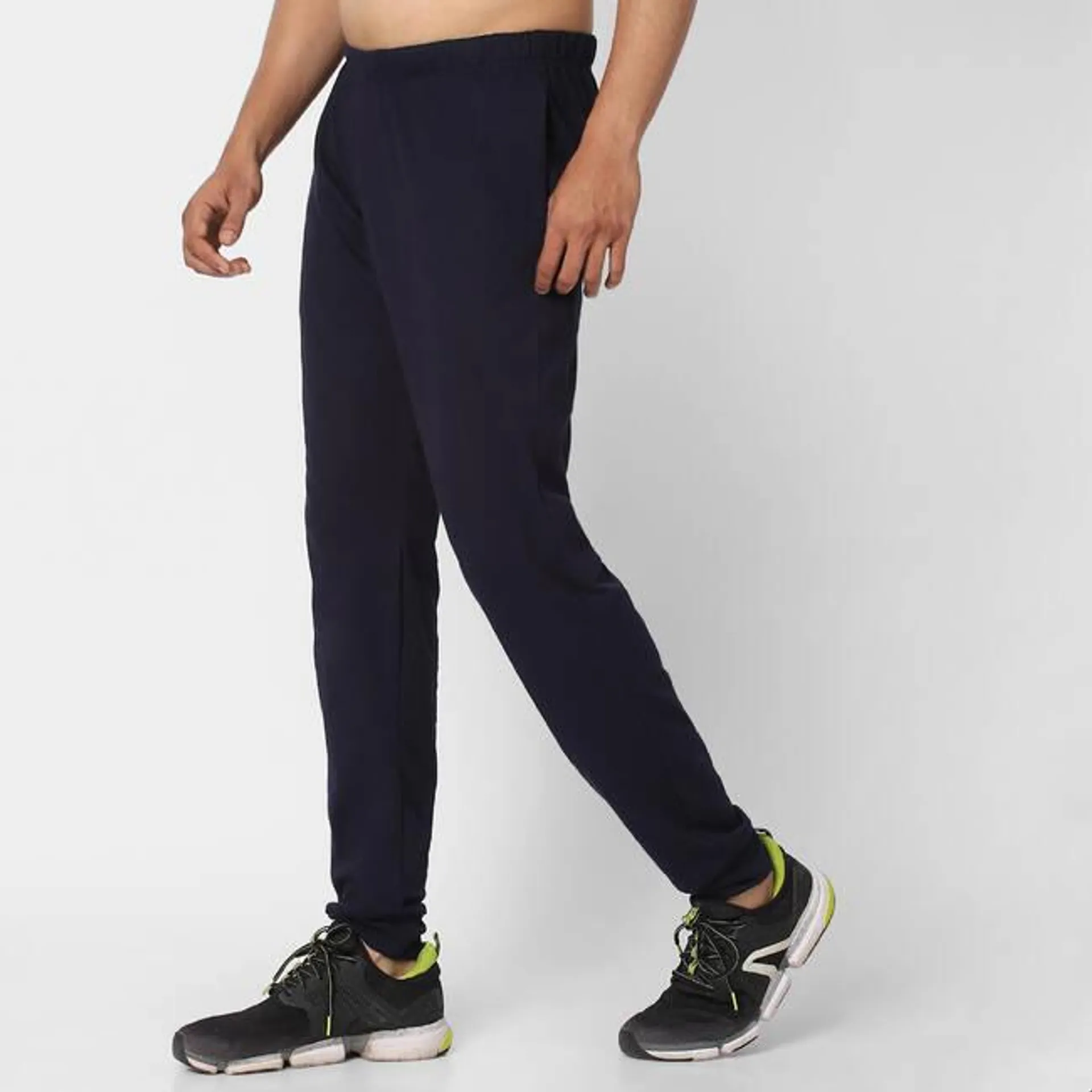 Men's Trackpant Jogger Regular Fit 100 For Gym-Navy Blue