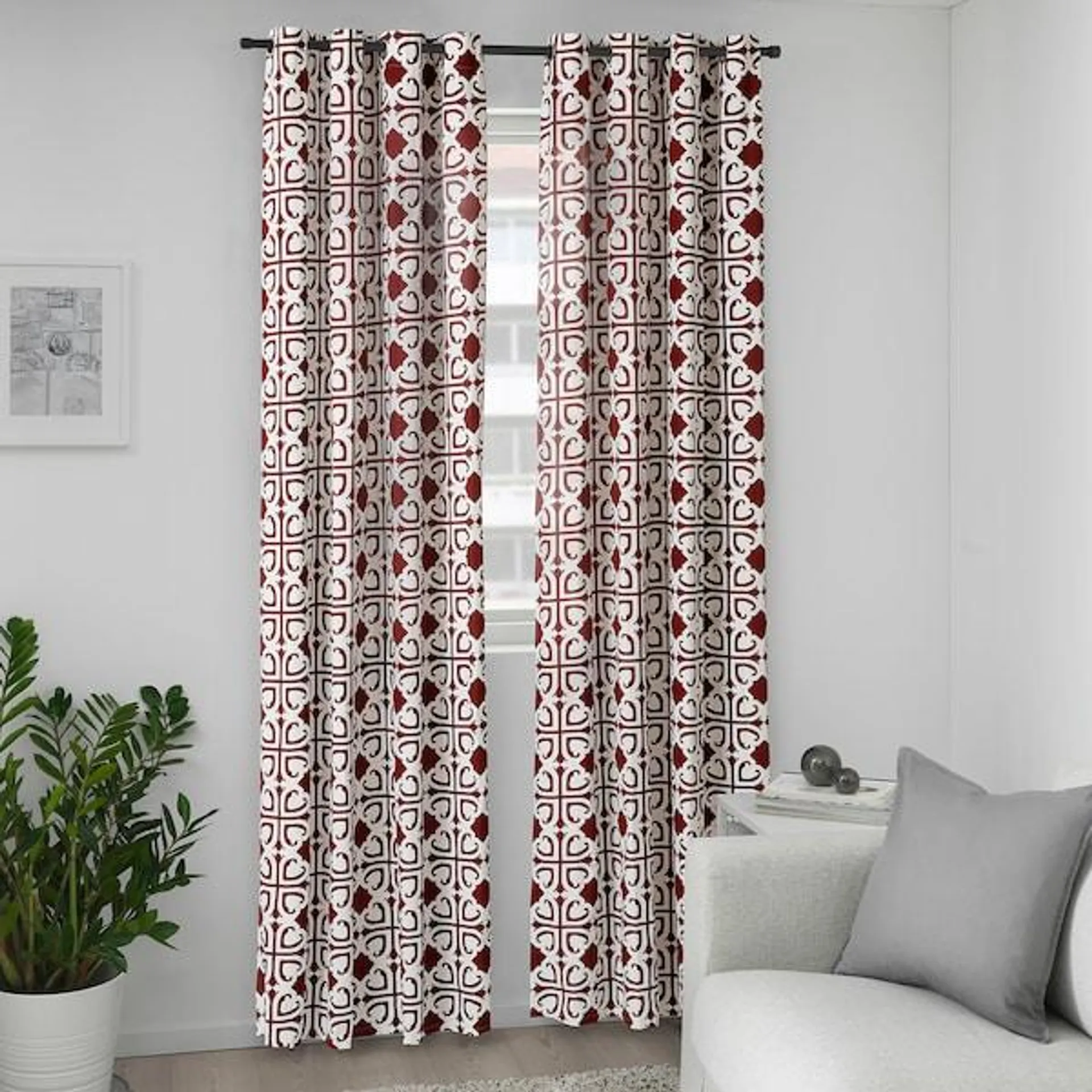 BUKETTSPIREA Curtains, 1 pair