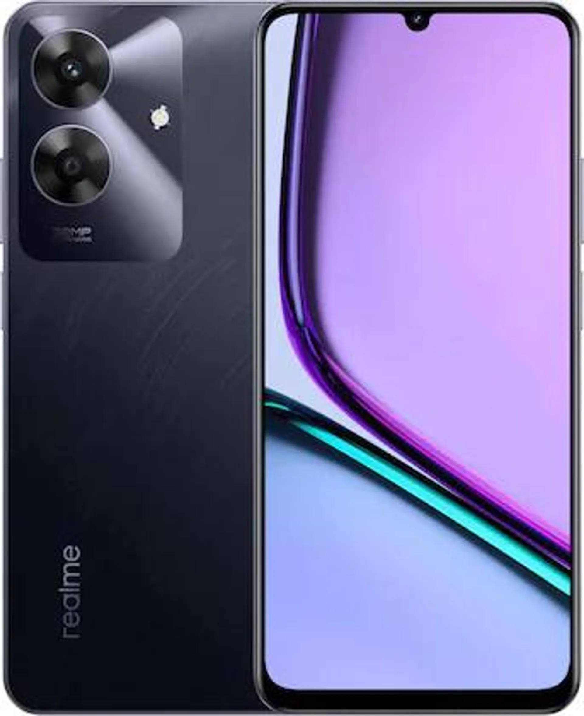 Realme Narzo N61, 6GB RAM, 128GB ROM, Marble Black, Smartphone