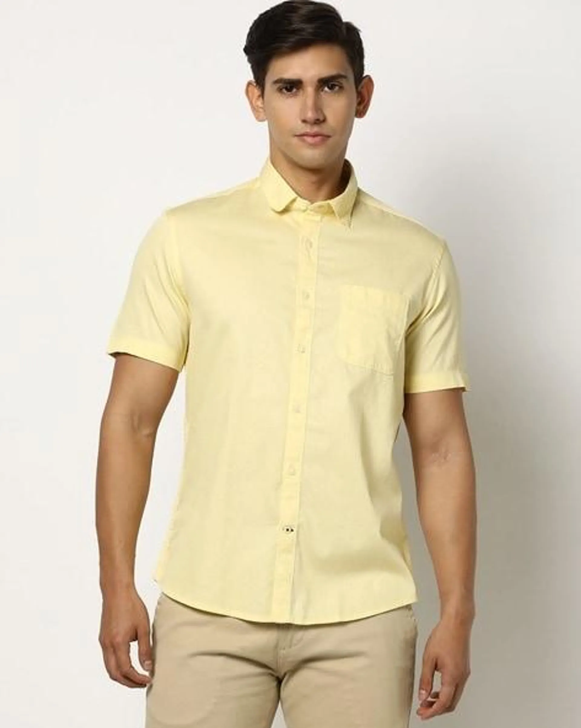 Cotton Shirt with Patch Pocket