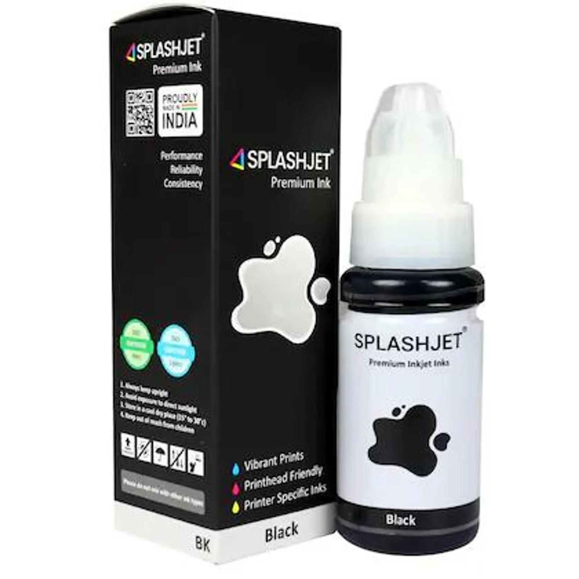 Splashjet GI 790 Black Ink for Canon Pixma G2010, G2000, G1010, G1000, G6070, G5070, GM2070, G3010, G3000 Printer - (70g x 1 Color) Black - 501803