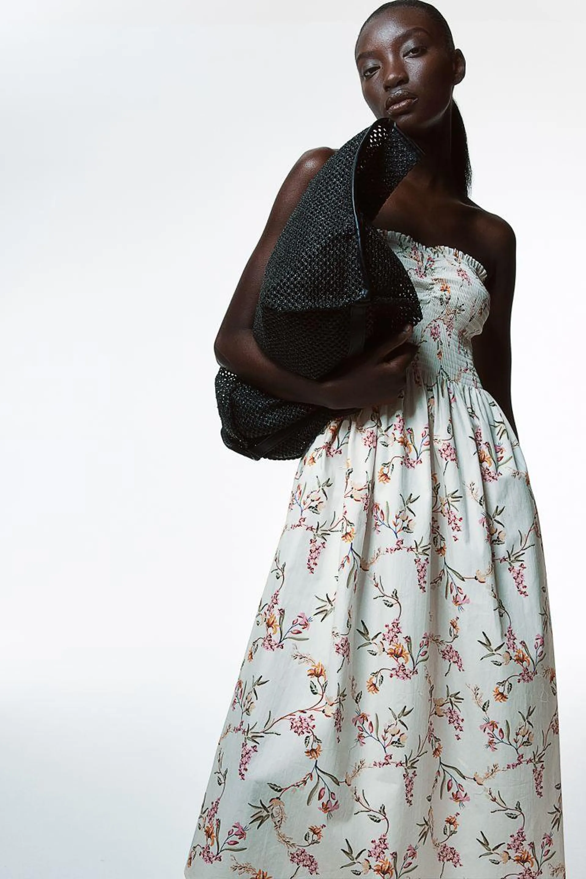 Smock-topped dress