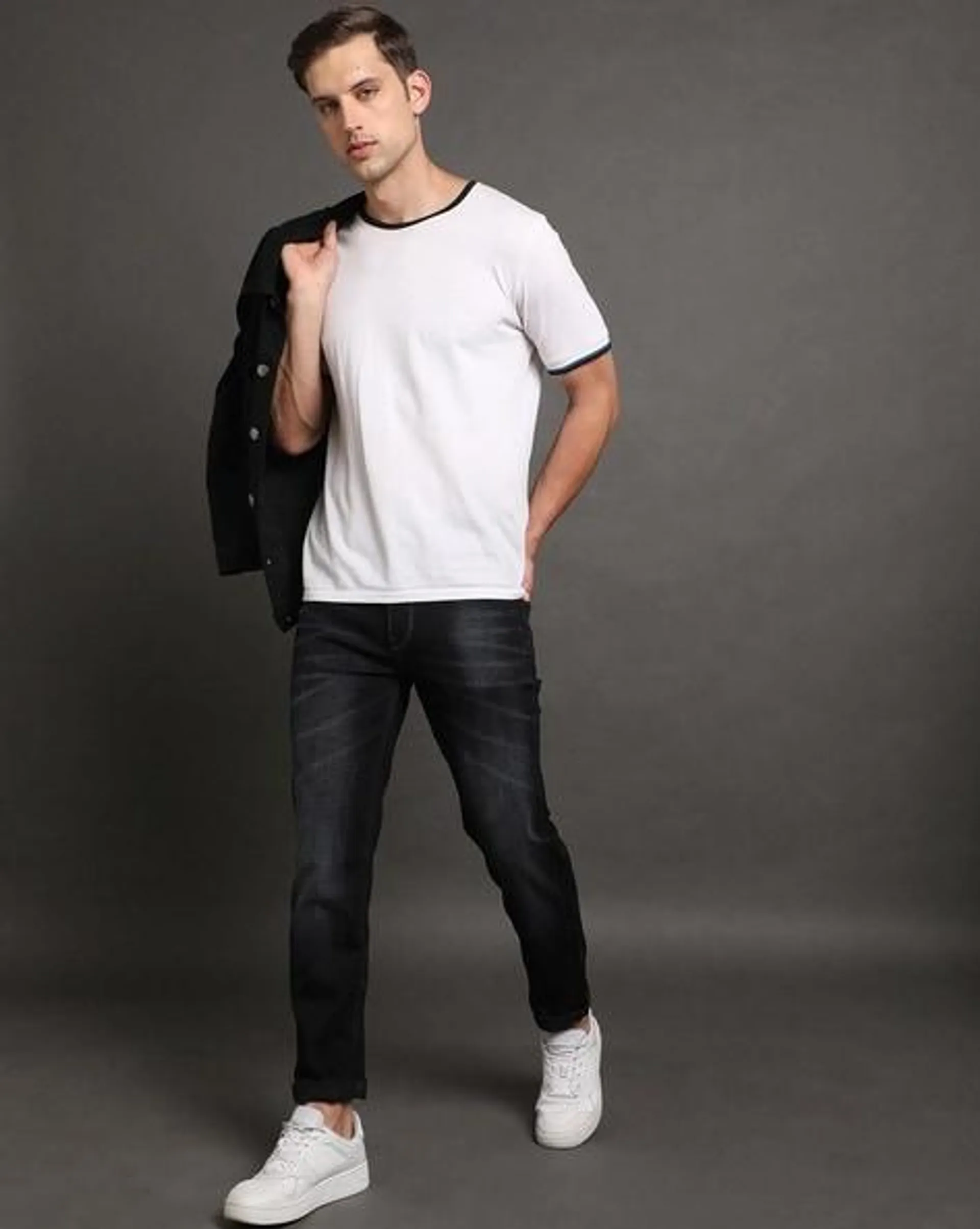 Straight Fit Dobby Sustainable Less Water Concept Jeans