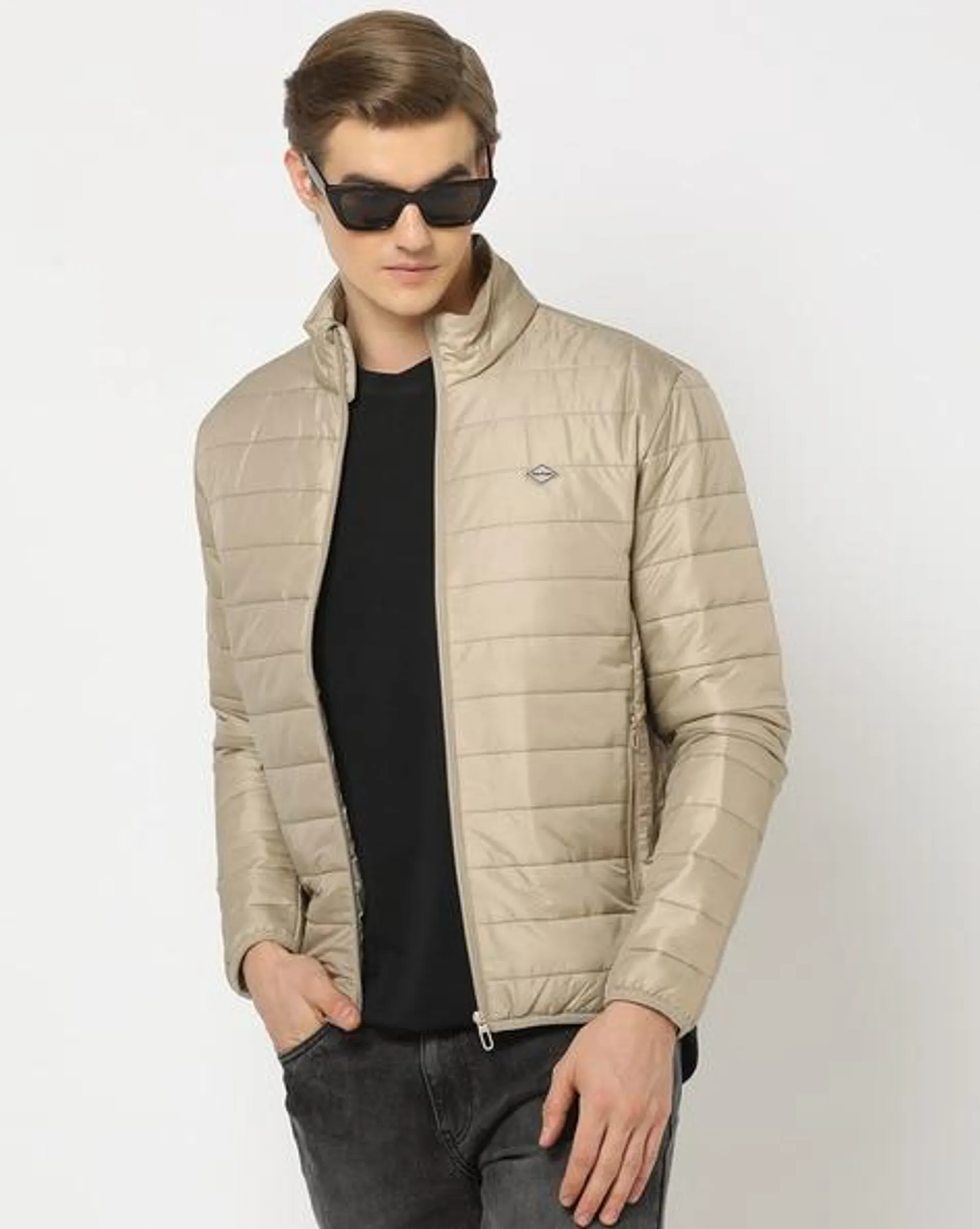 Zip-Front Slim Fit Puffer Jacker