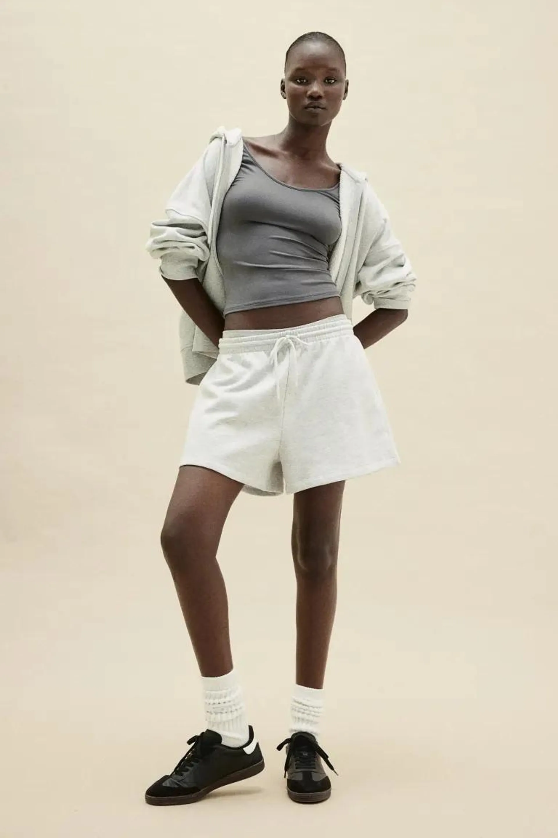 Scoop-neck microfibre top