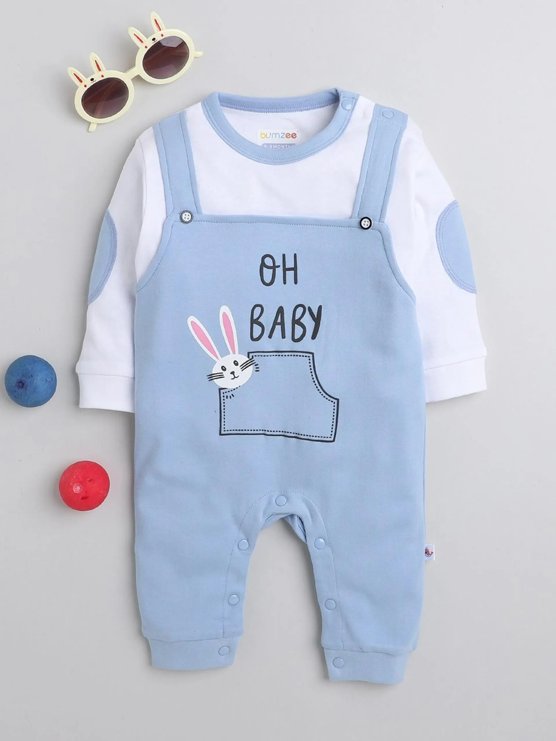 Infant Boys Printed Pure Cotton Romper