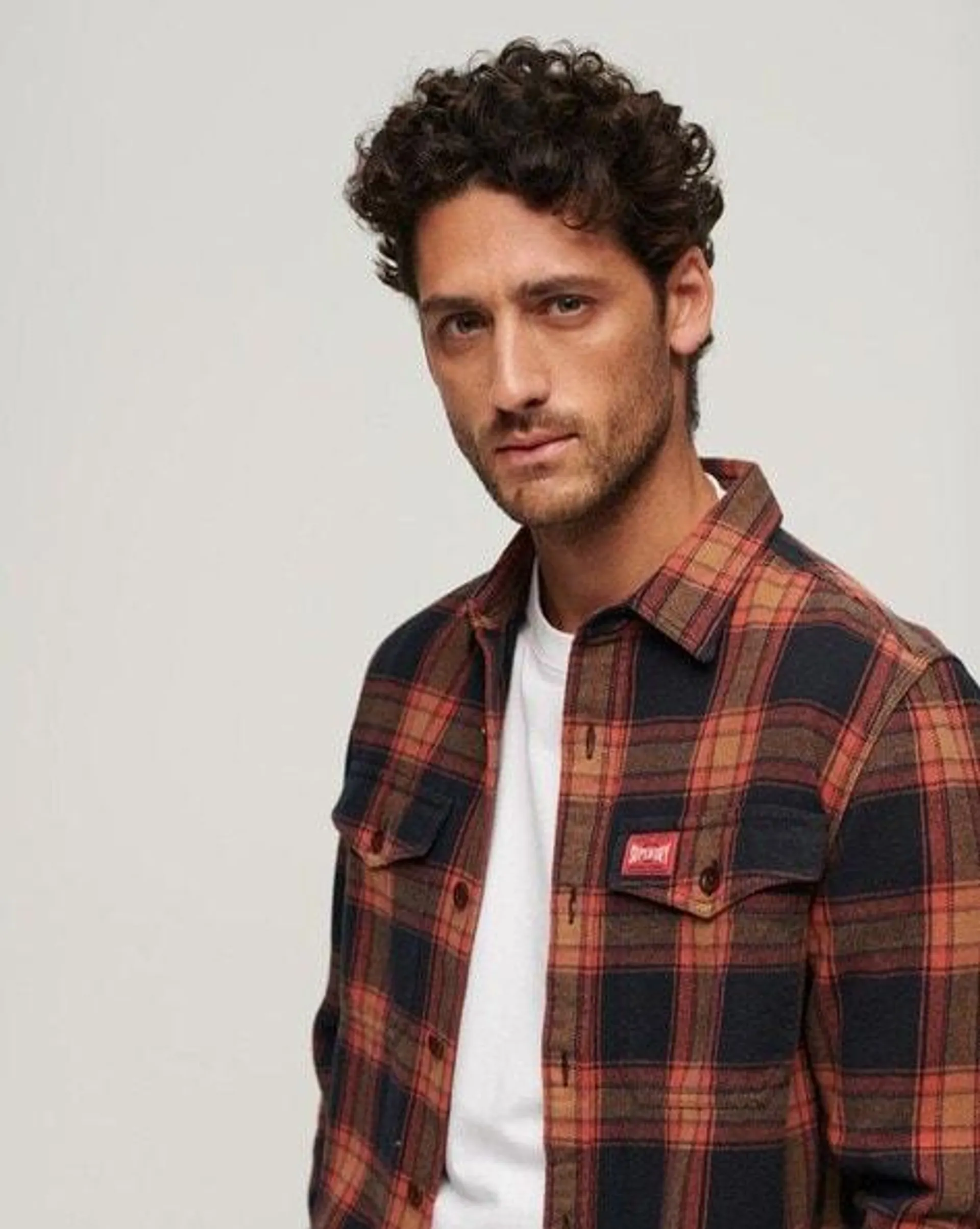 Cotton Worker Check Shirt