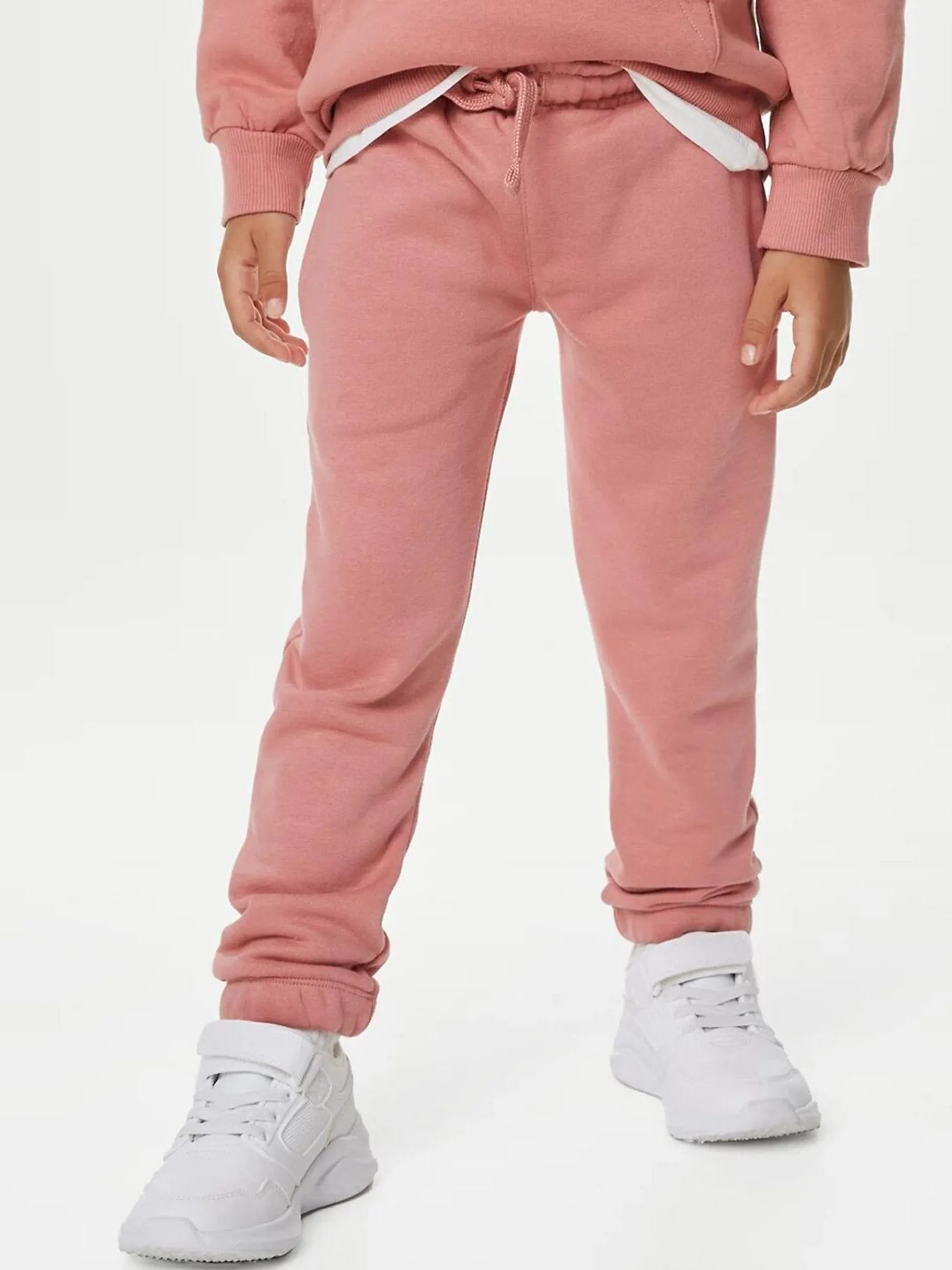 Girls Mid-Rise Flared Fit Cotton Joggers