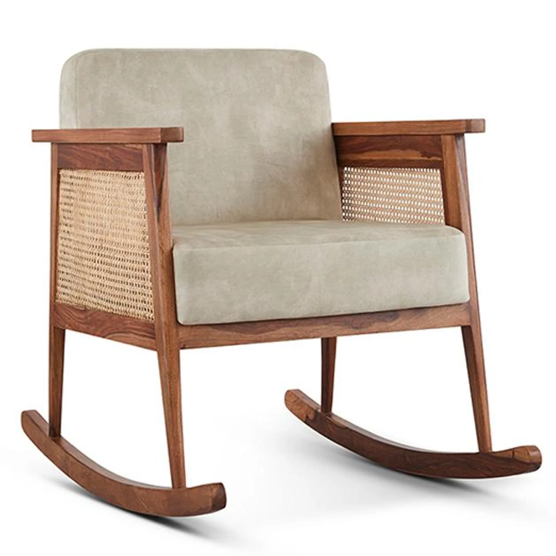 Imphal Solidwood & Cane Rocking Chair