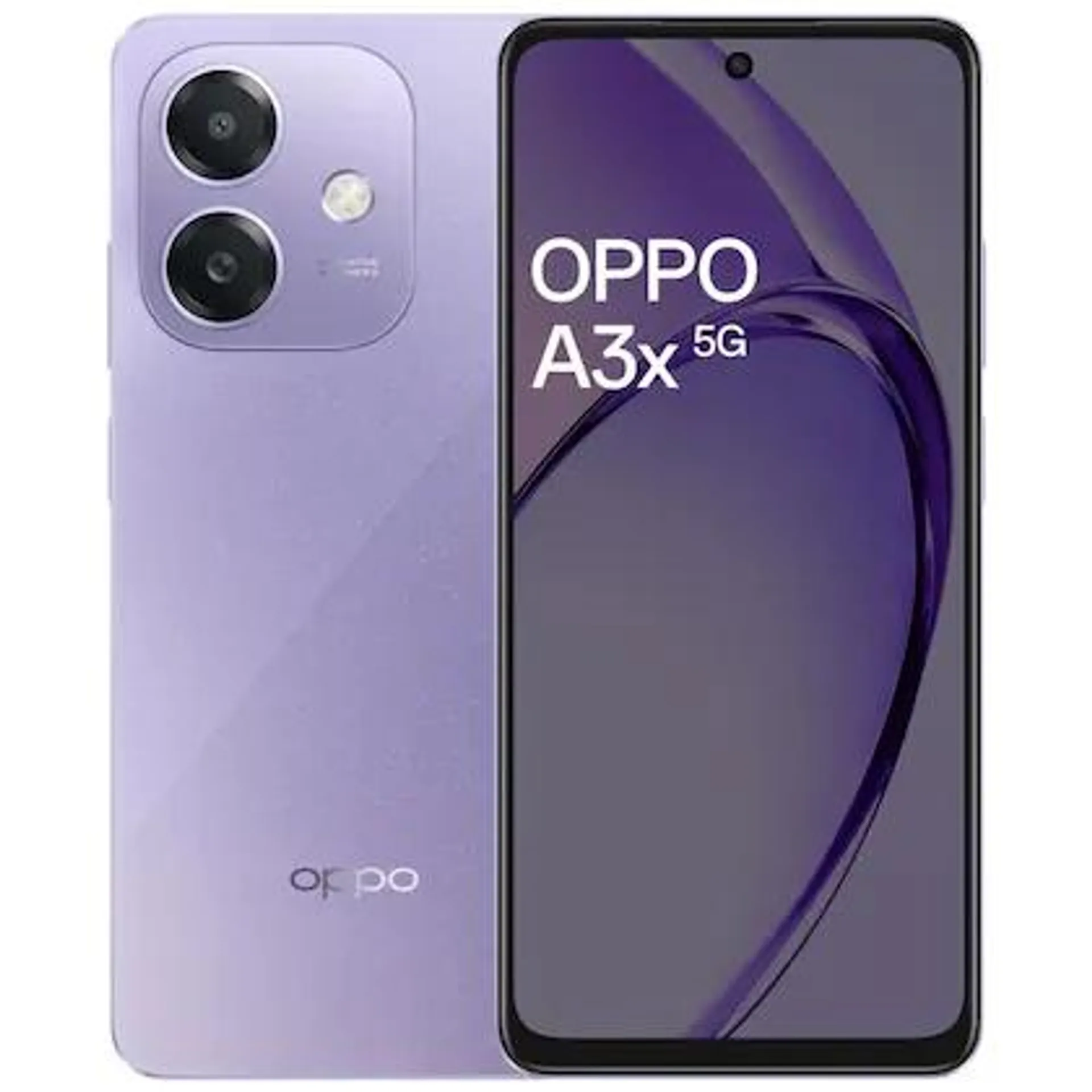 Oppo A3X 5G 128 GB, 4 GB RAM, Starry Purple, Mobile Phone