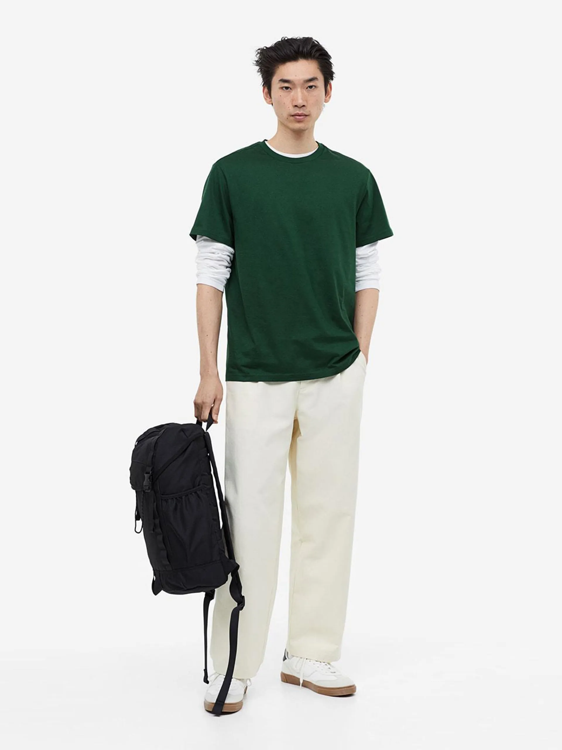 Pure Cotton Regular Fit Round-Neck T-Shirt