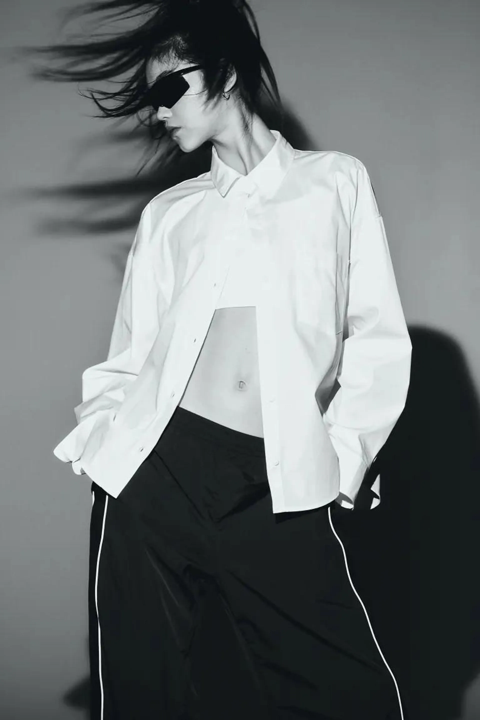Oversized cotton shirt
