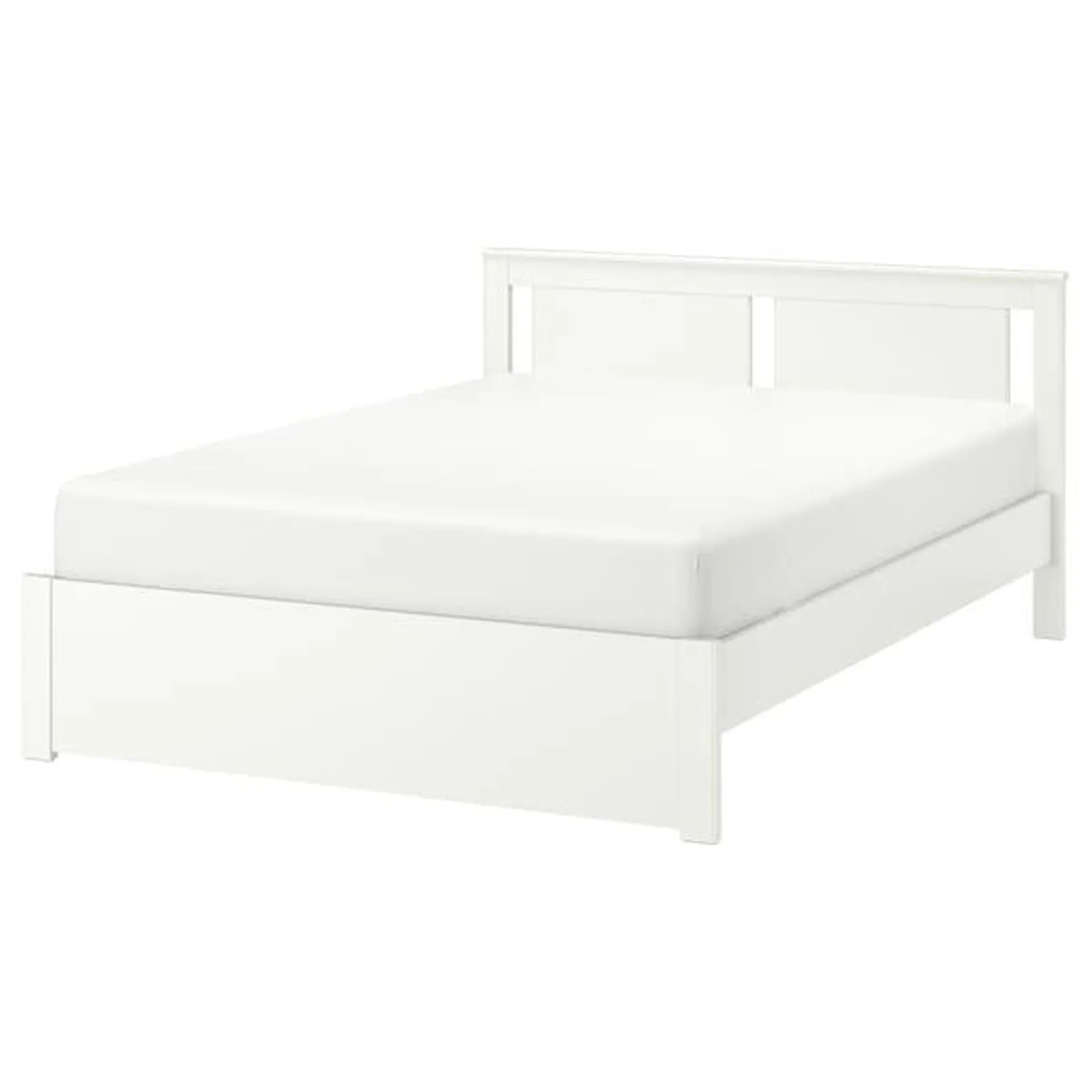 Bed frame, white/Luröy,