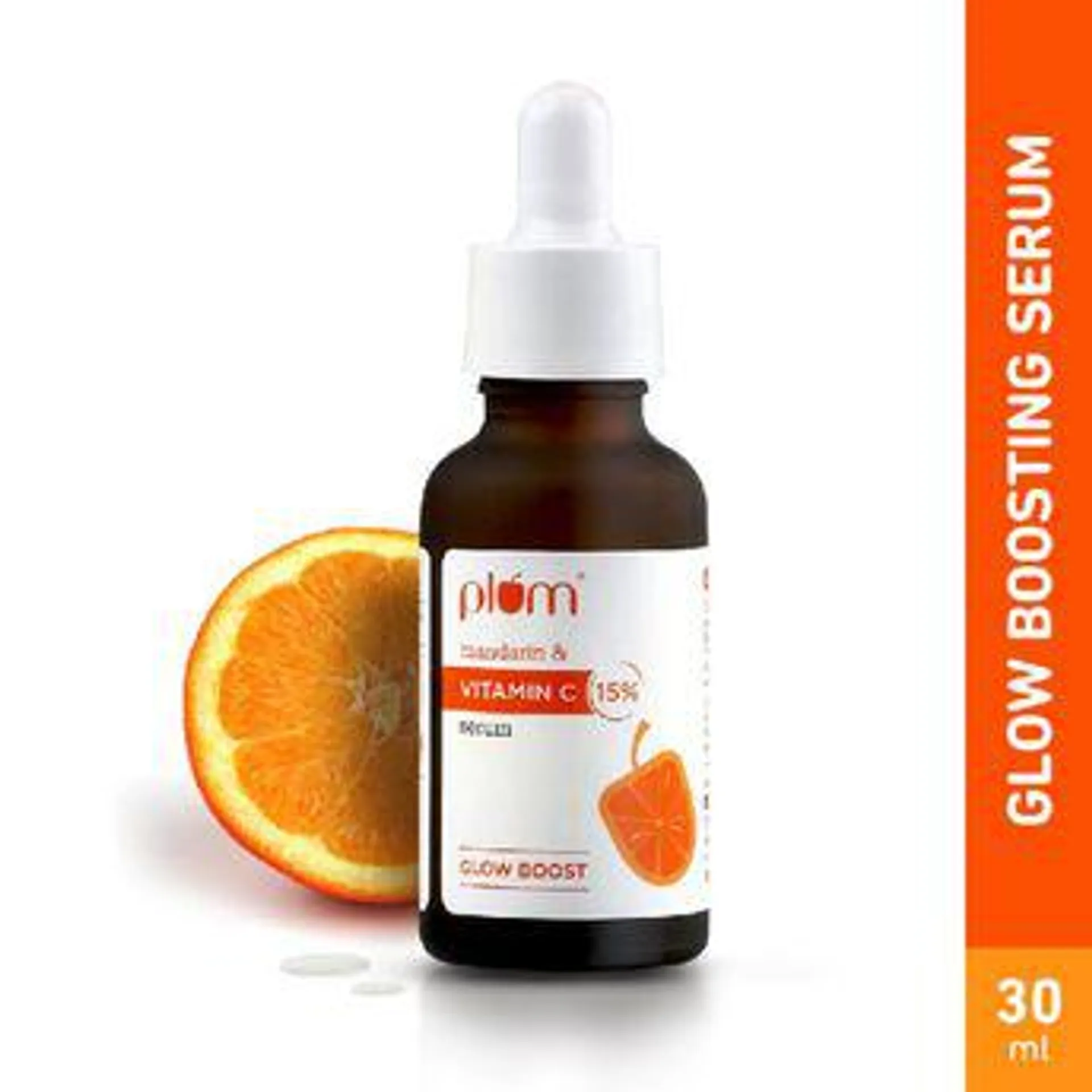 Plum 15% Vitamin C Glow Face Serum - Dermat Tested To Fight Dark Spots, Pigmentation & Dull Skin