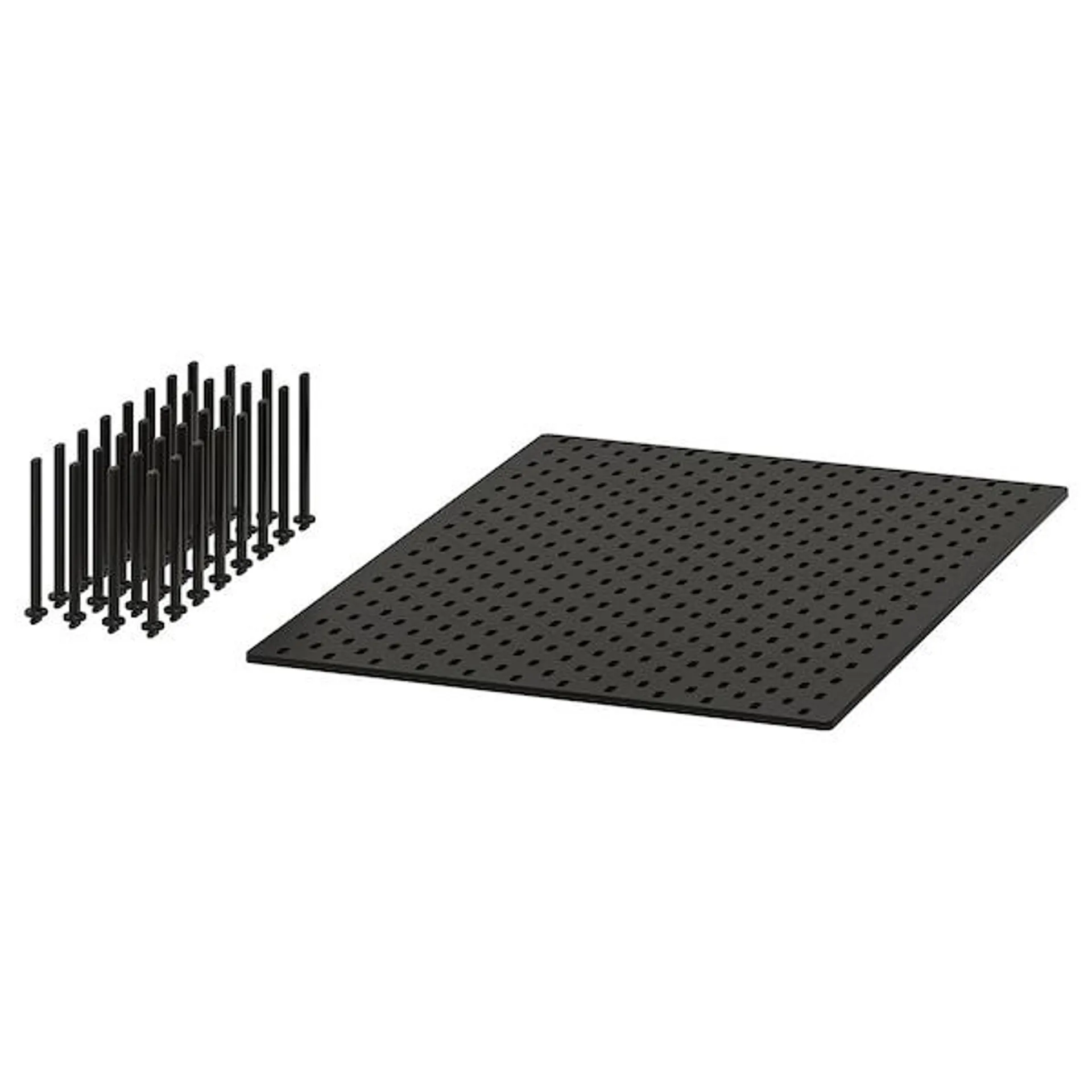 Pegboard drawer organiser, anthracite,