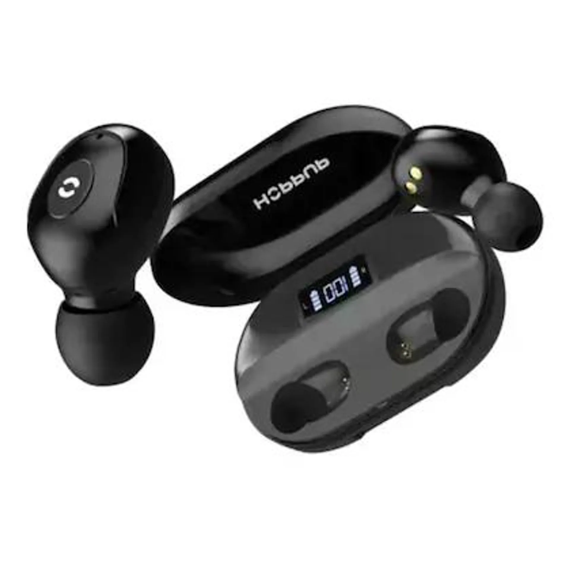 HOPPUP GRAND With Power Bank Function & Upto 75 Hours Playtime Bluetooth Headset (Black, True Wireless)