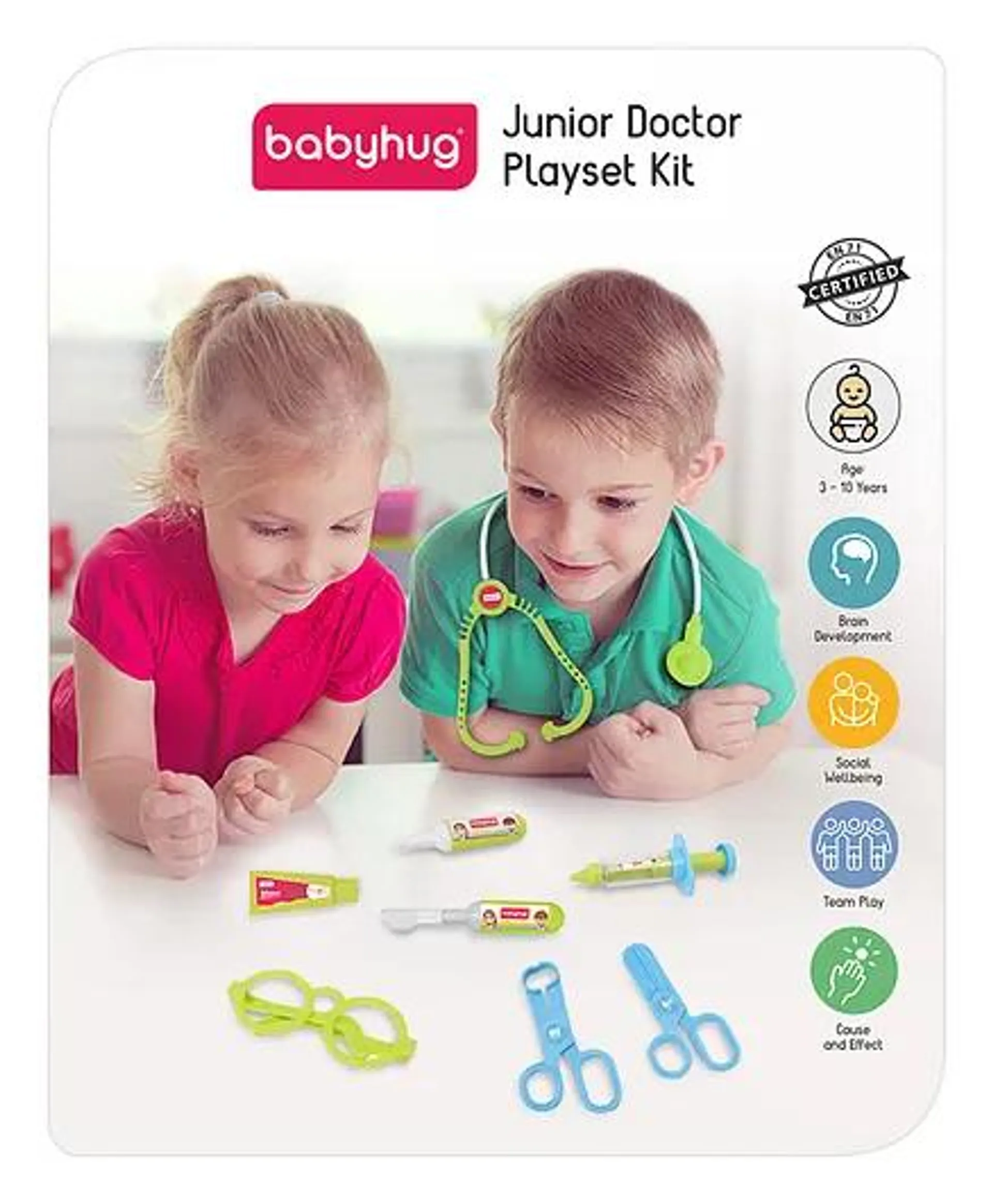Babyhug Junior Doctor Play Set 15 Pieces - Blue