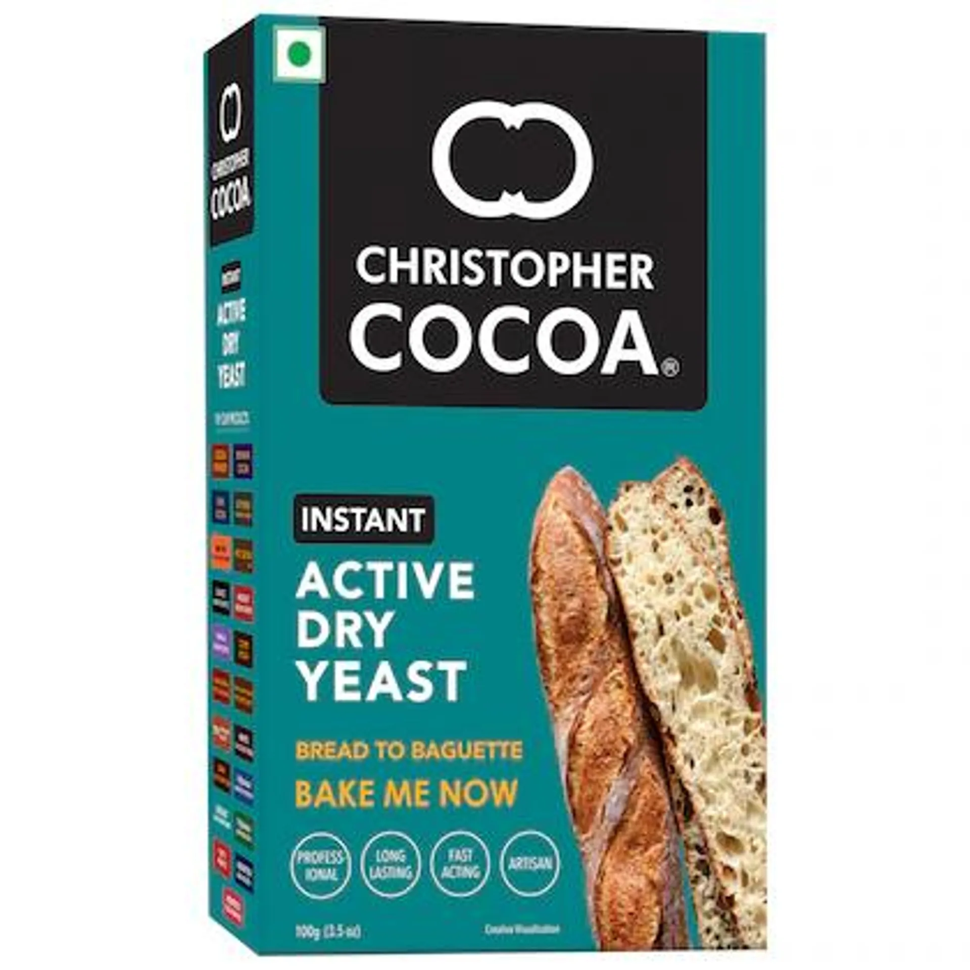 Christopher Cocoa Instant Active Dry Yeast 100g (Bake Bread, Cake, Pizza, Dough)