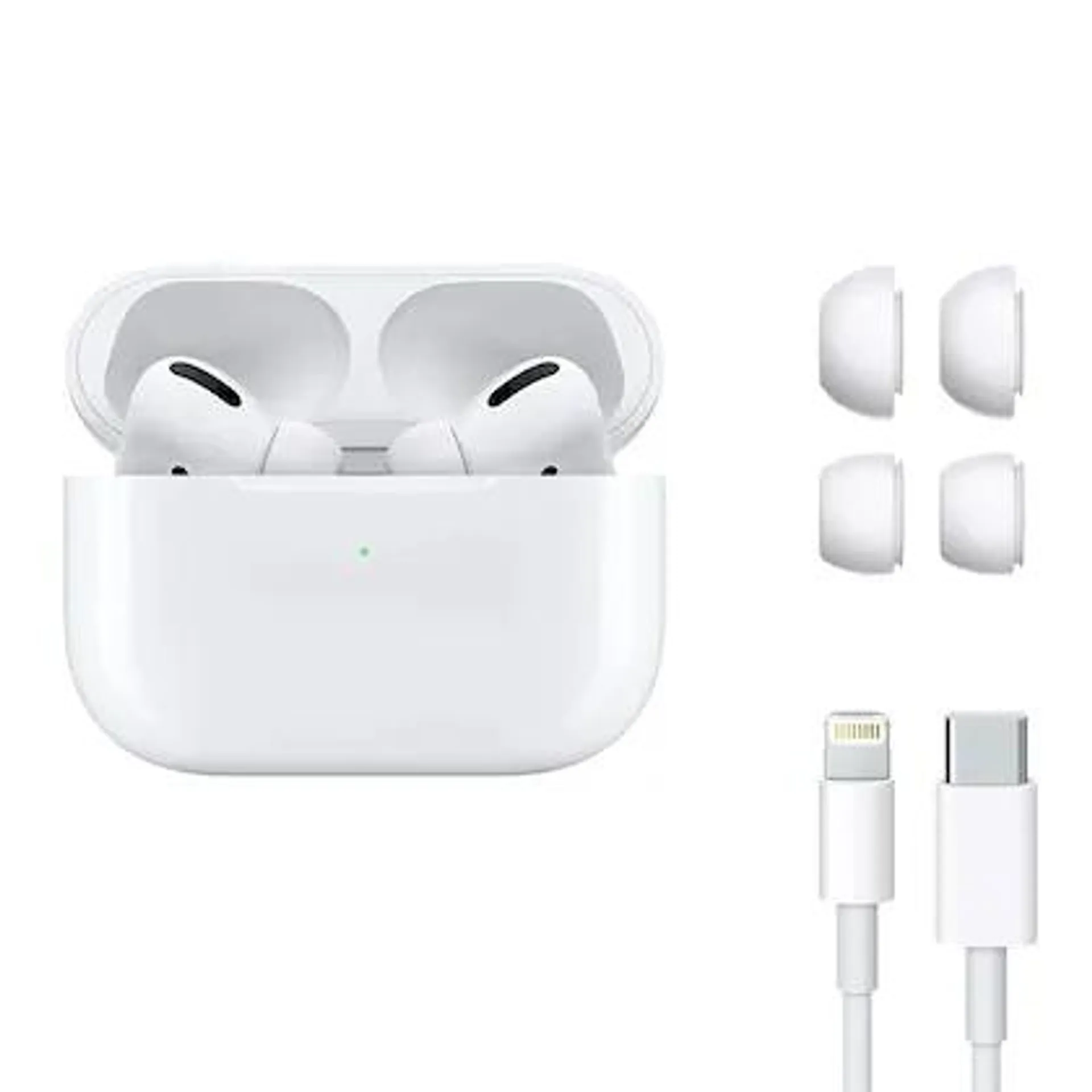 KARIMOTECH Airpods Pro/Earbuds with Touch Sensor, TWS Wireless Bluetooth Connectivity with Lightening Cable Compatible for Both Android and iOS Devices (White) l Wireless Charging Case| Bluetooth Airpods| Wireless Airpods| Earphone| Earbuds| Earpods